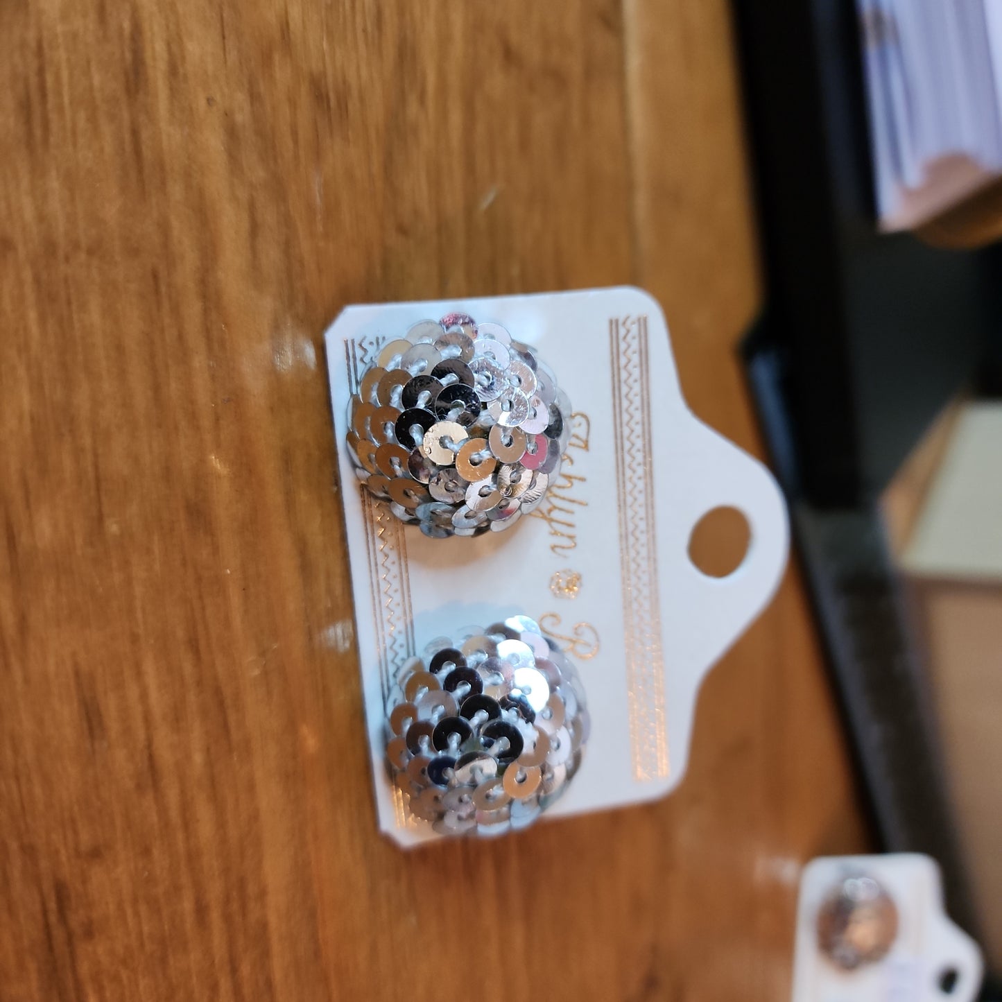 Sparkle in Your Eyes Sequins Stud Earrings, Rose Gold