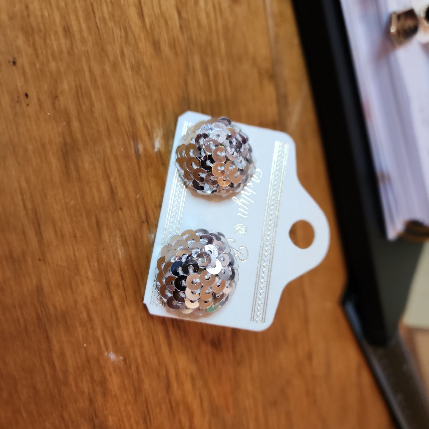Sparkle in Your Eyes Sequins Stud Earrings, Rose Gold