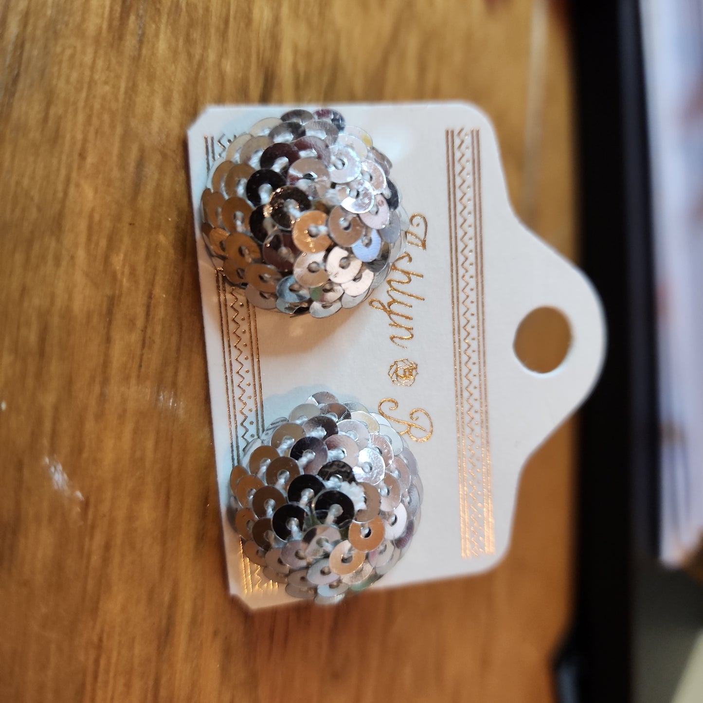 Sparkle in Your Eyes Sequins Stud Earrings, Rose Gold
