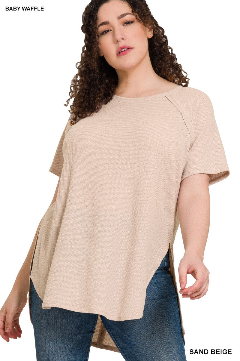 Waffle Short Sleeve Top