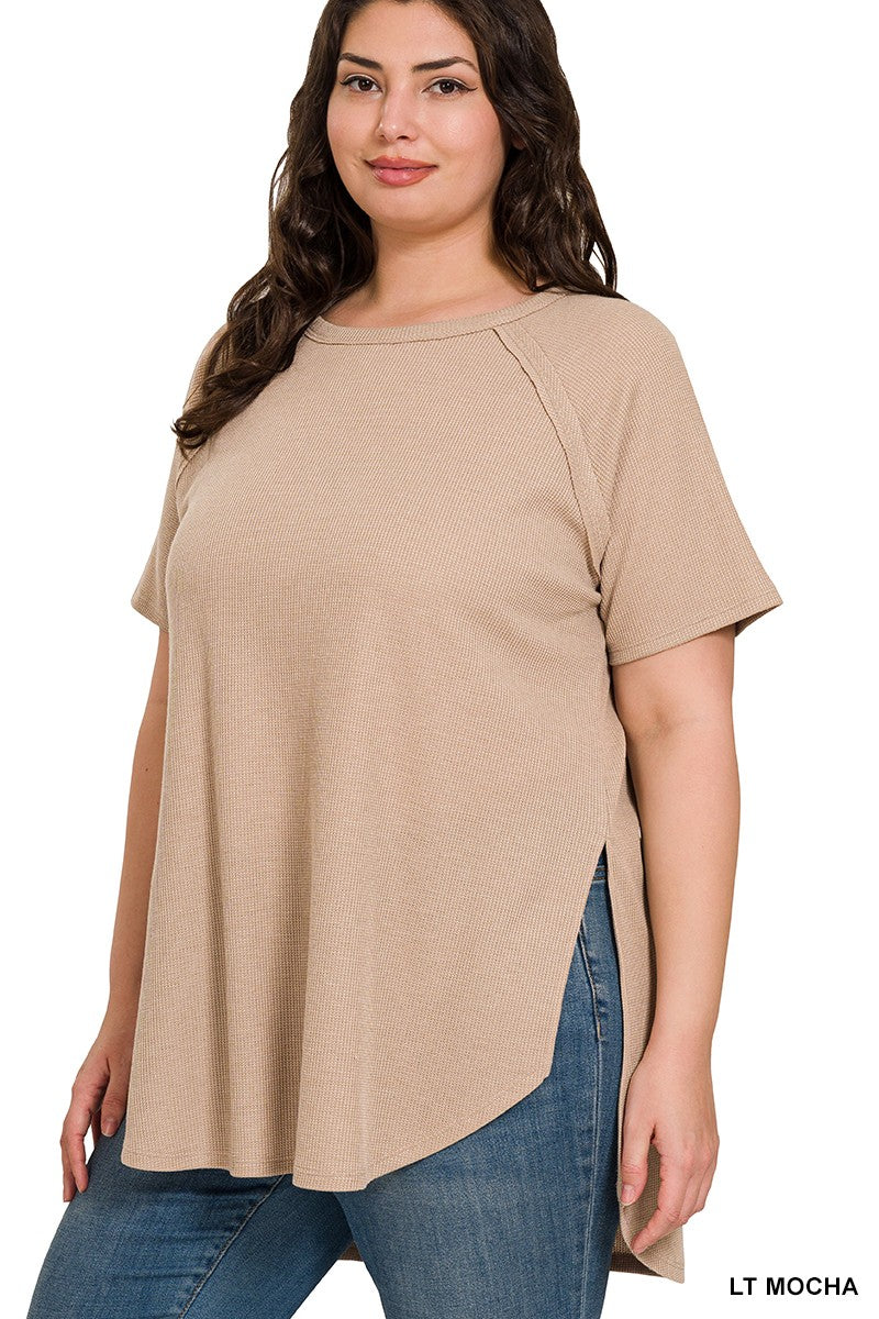 Waffle Short Sleeve Top