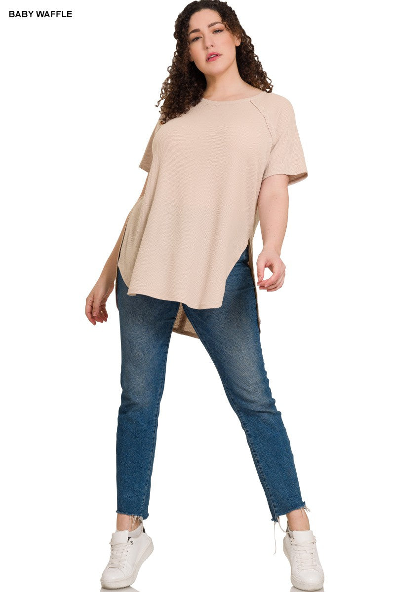 Waffle Short Sleeve Top