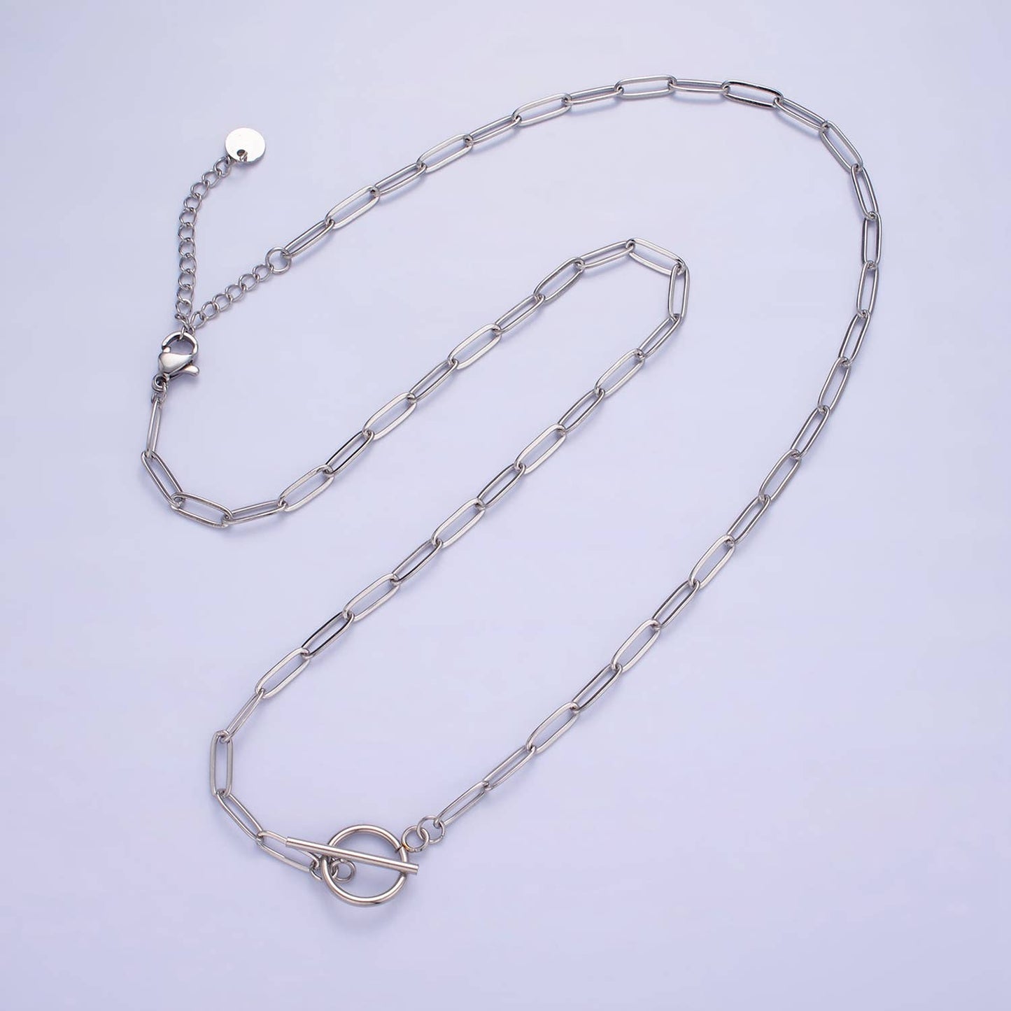 Toggle Clasps Paperclip Chain 19in Necklace