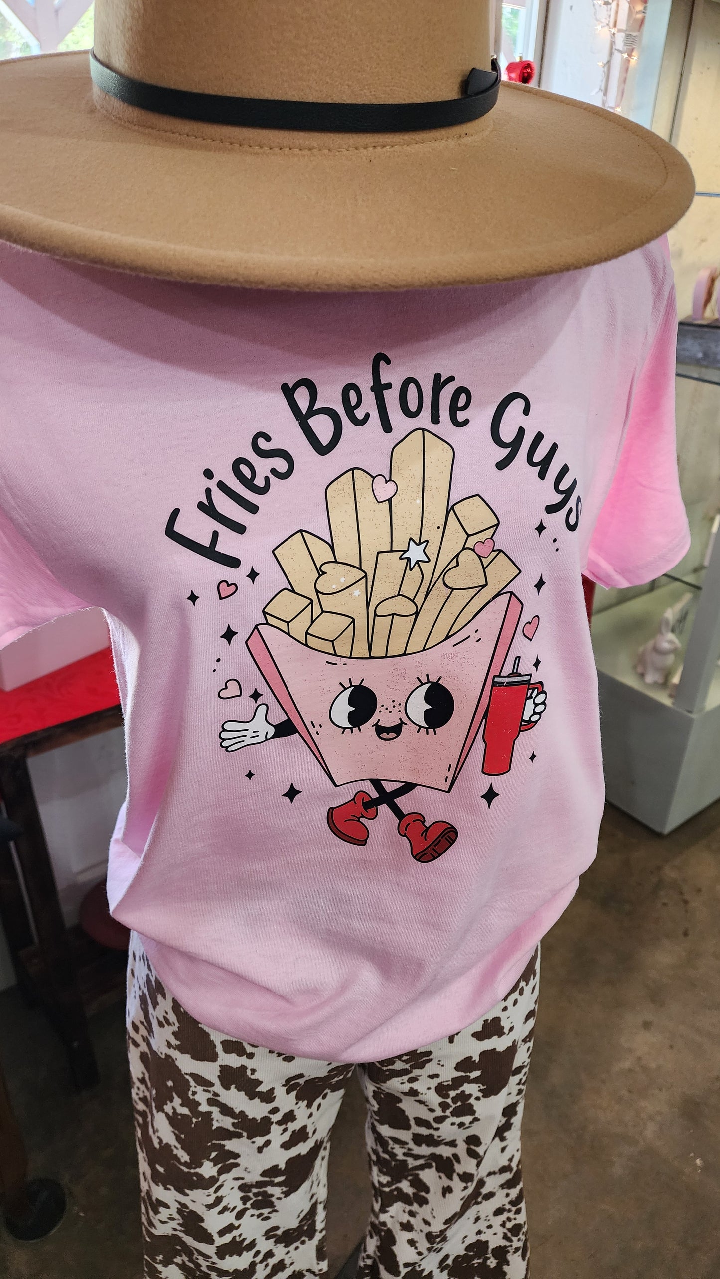 Fries Before Guys Adult Tee