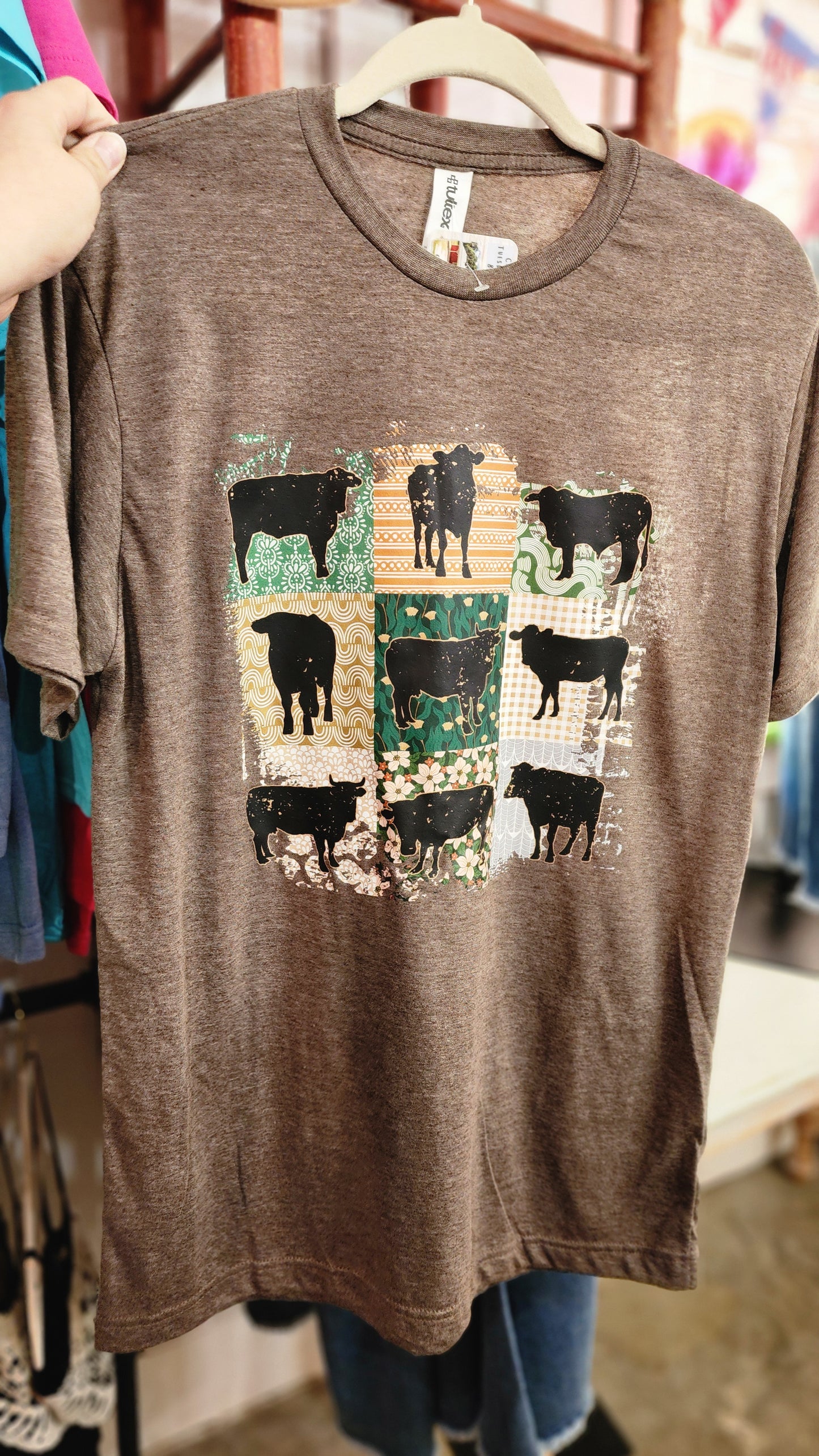 Western Vibes And Cow Delight Graphic Tee