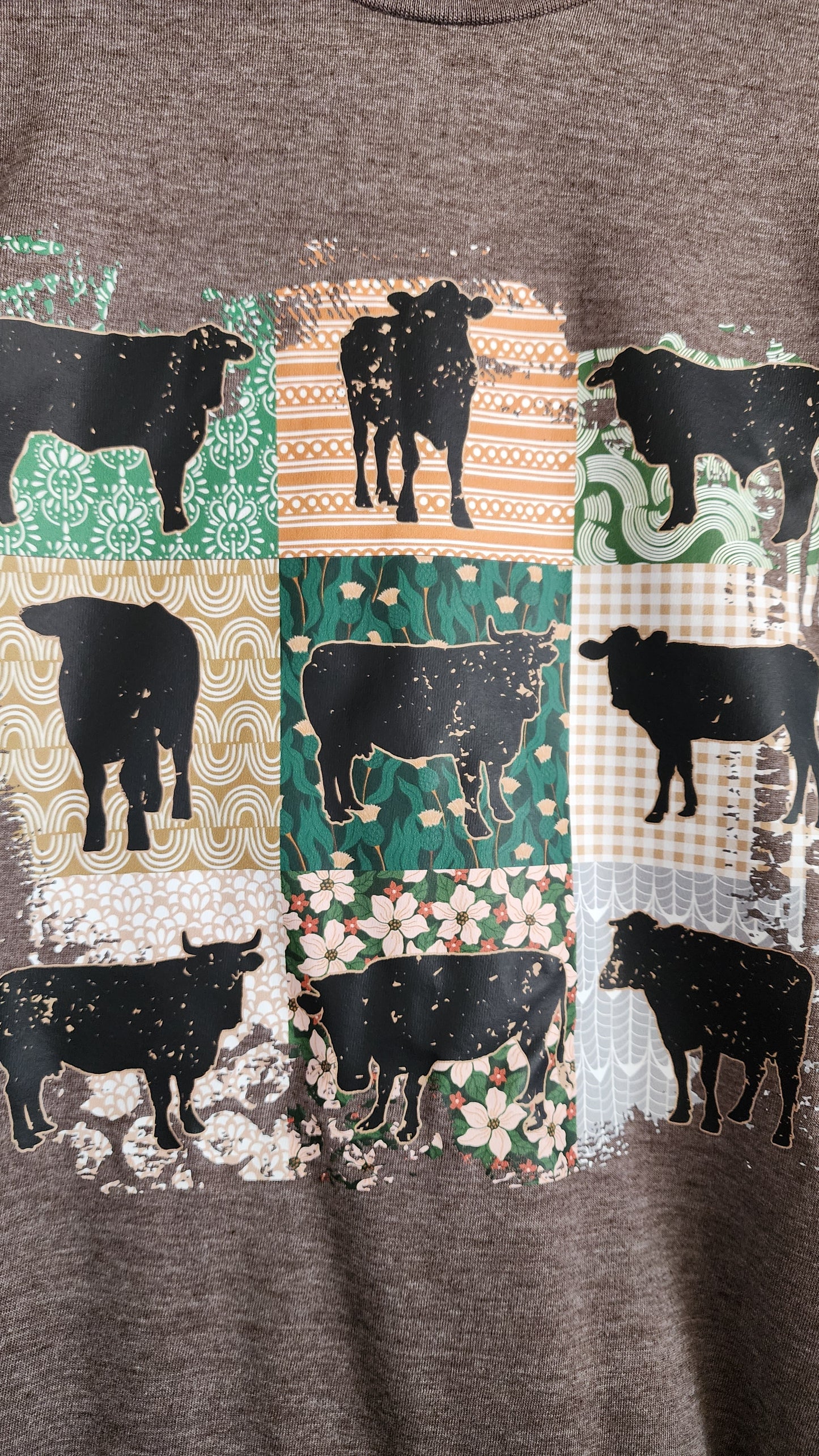 Western Vibes And Cow Delight Graphic Tee