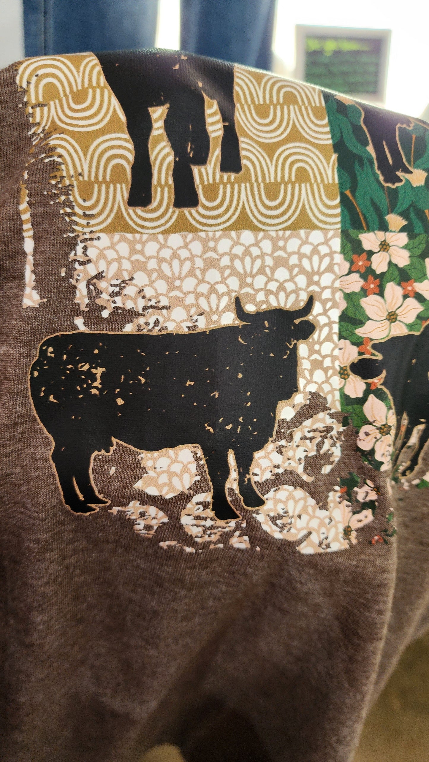 Western Vibes And Cow Delight Graphic Tee