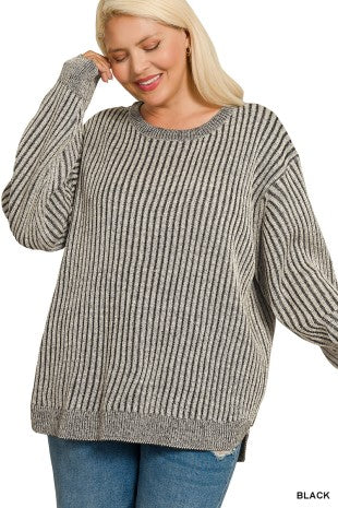 Curved Hem Sweater