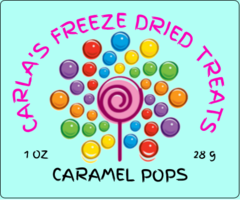Freeze Dried Caramel Pops (Milk Duds)