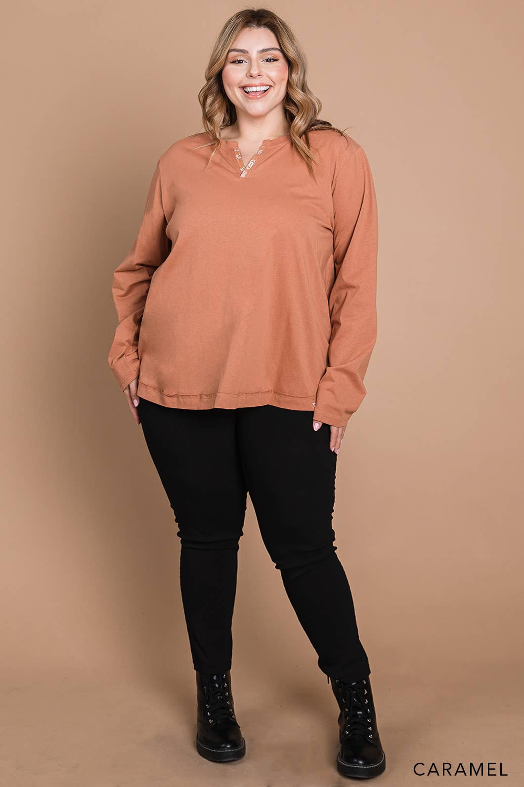 Washed Cotton Knit Top for Women