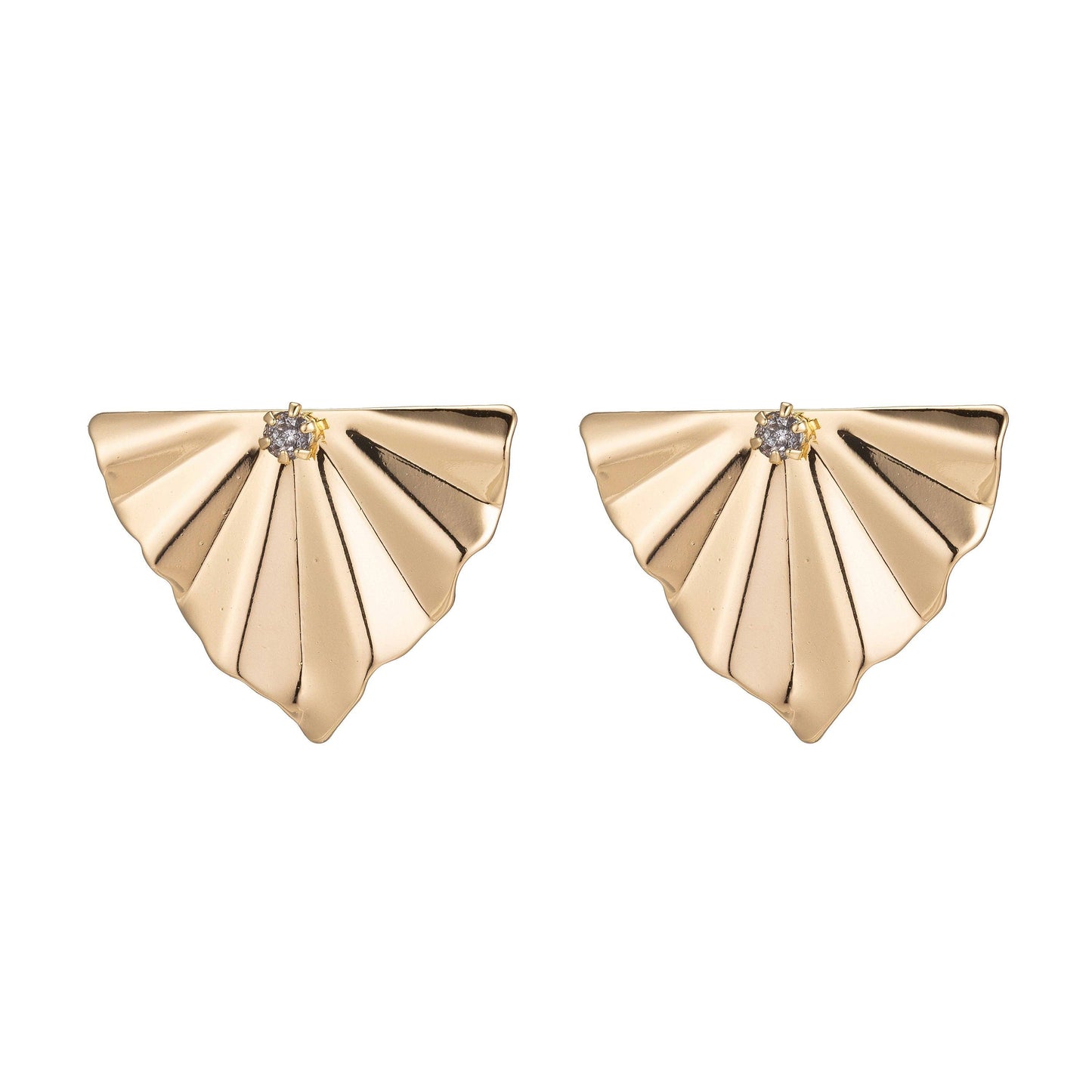 18k Gold Filled Wavy Earring