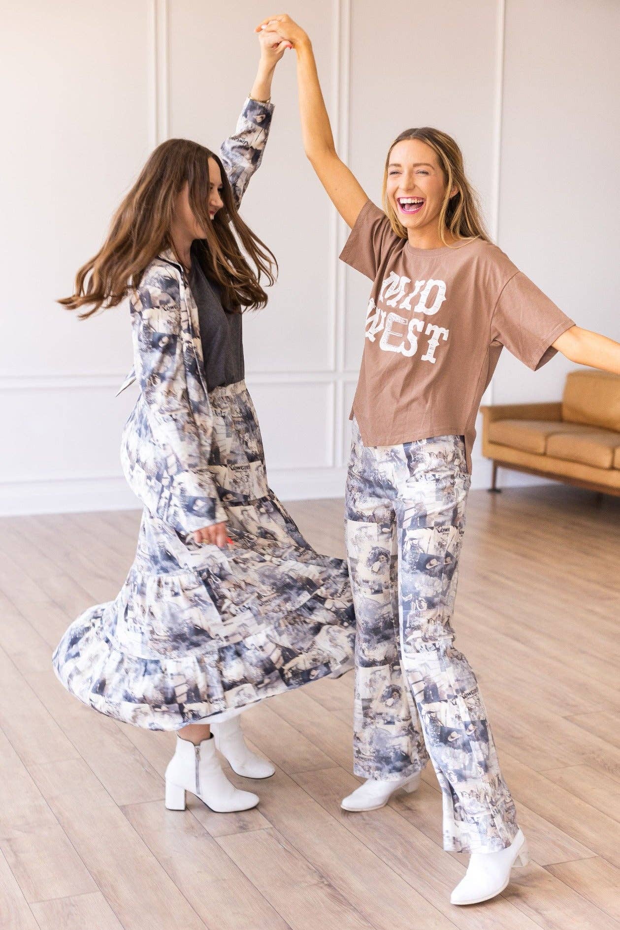 Cowgirl Tiered Midi Skirt