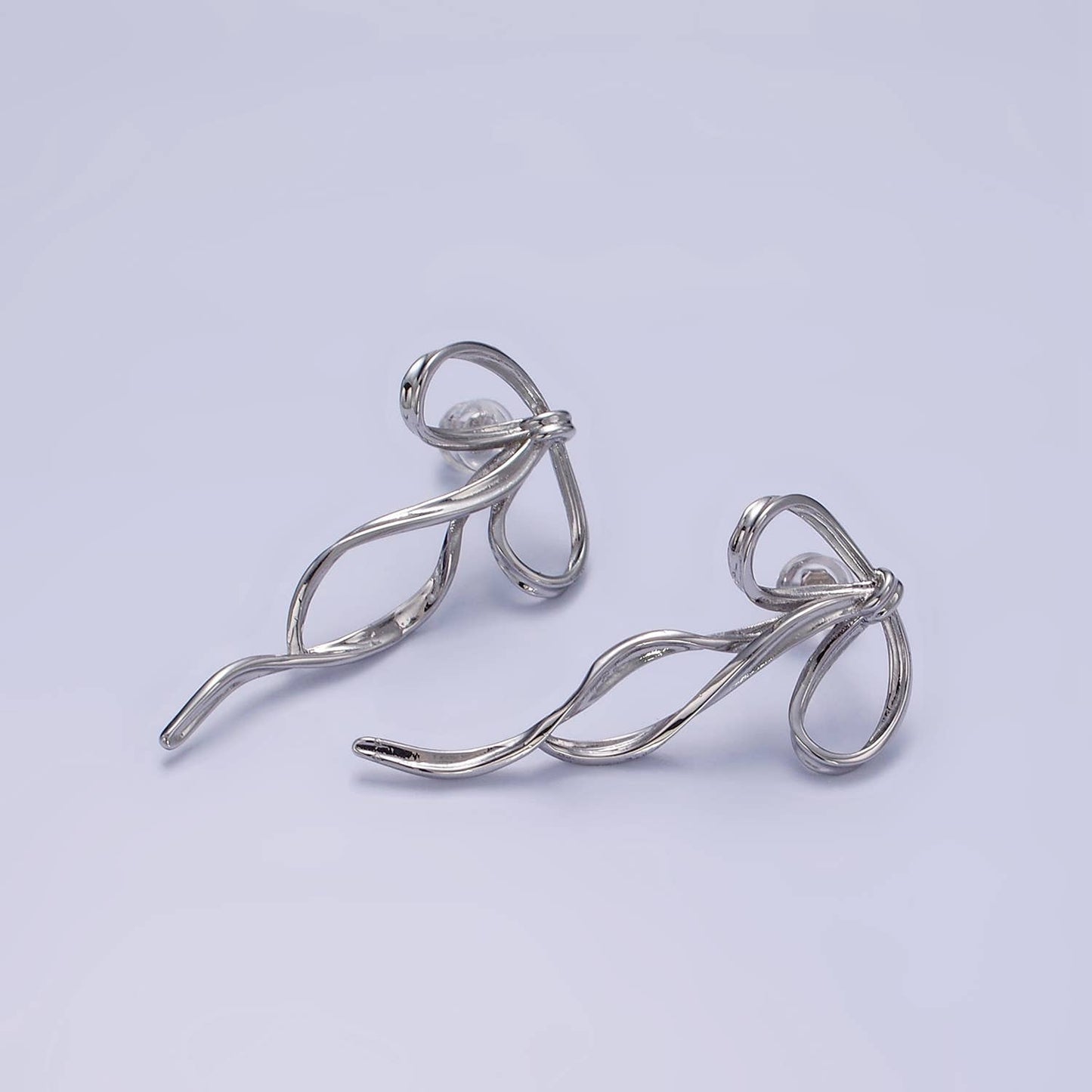 Ribbon Bow Stud Earrings