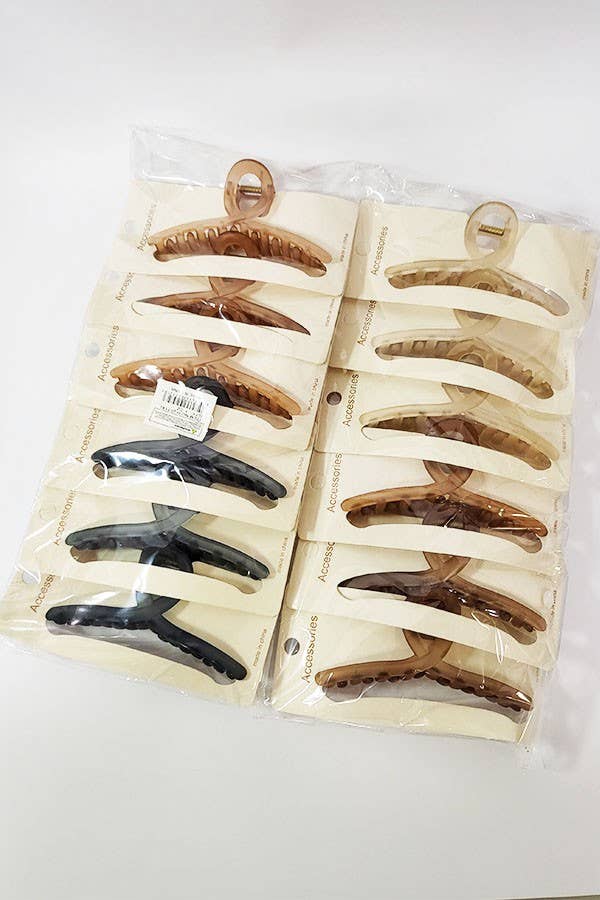 Large Translucent Hair Claw Clip