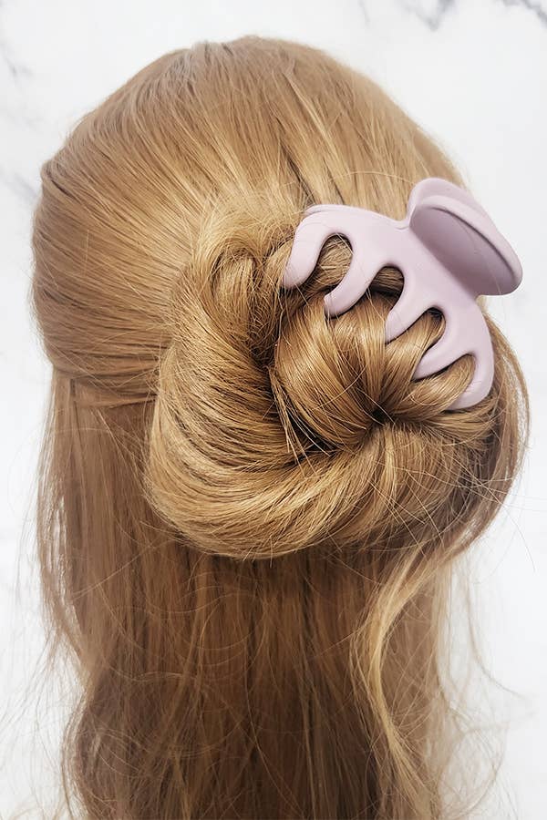 2 pcs Matte Color Hair Claw Clip