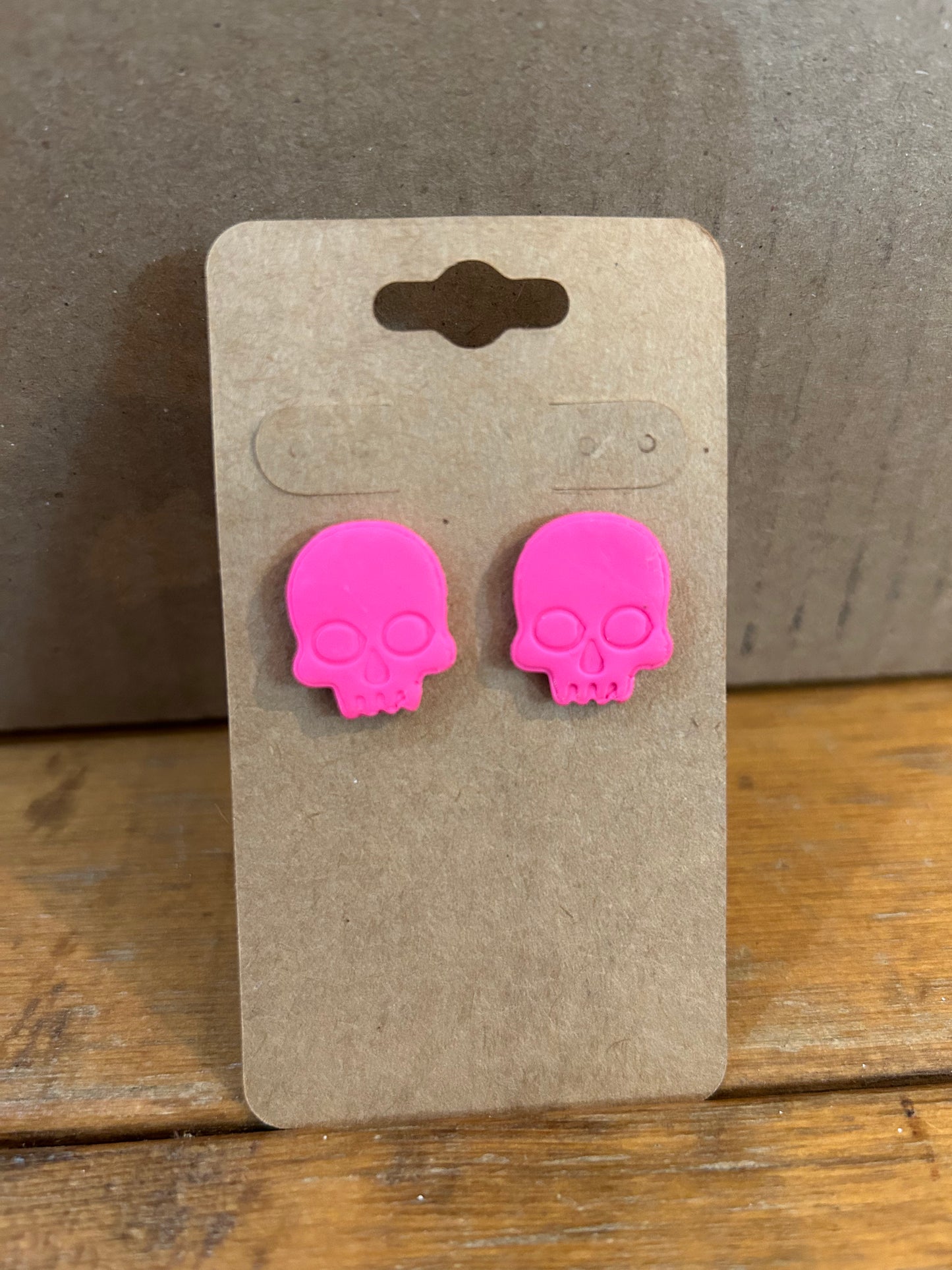 Hot Pink Skeleton Studs