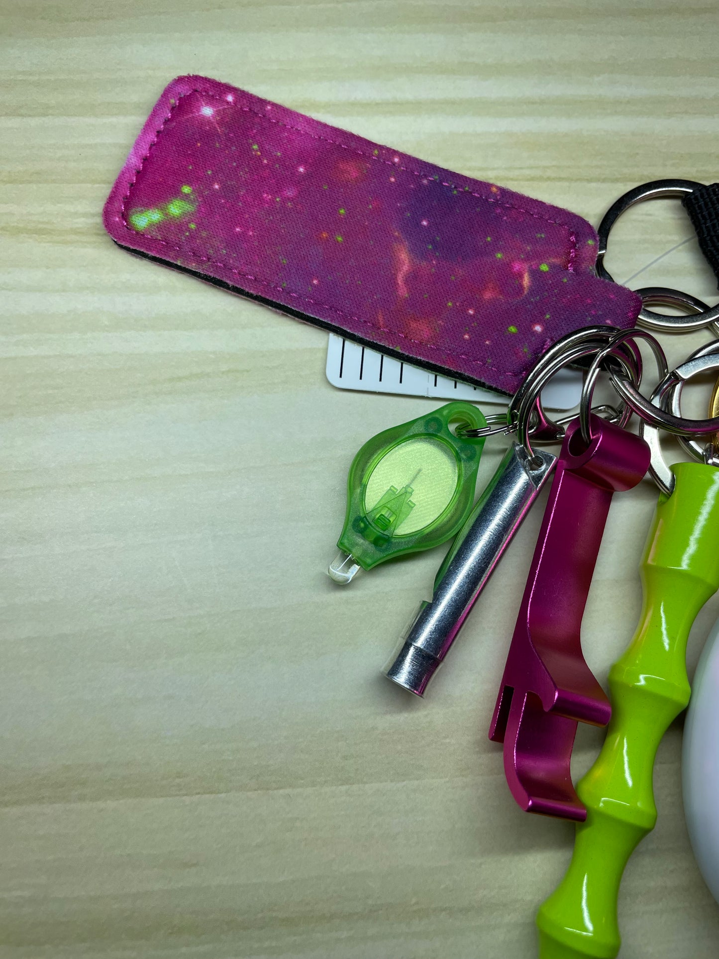Self Protection Keychain - Pink/Green
