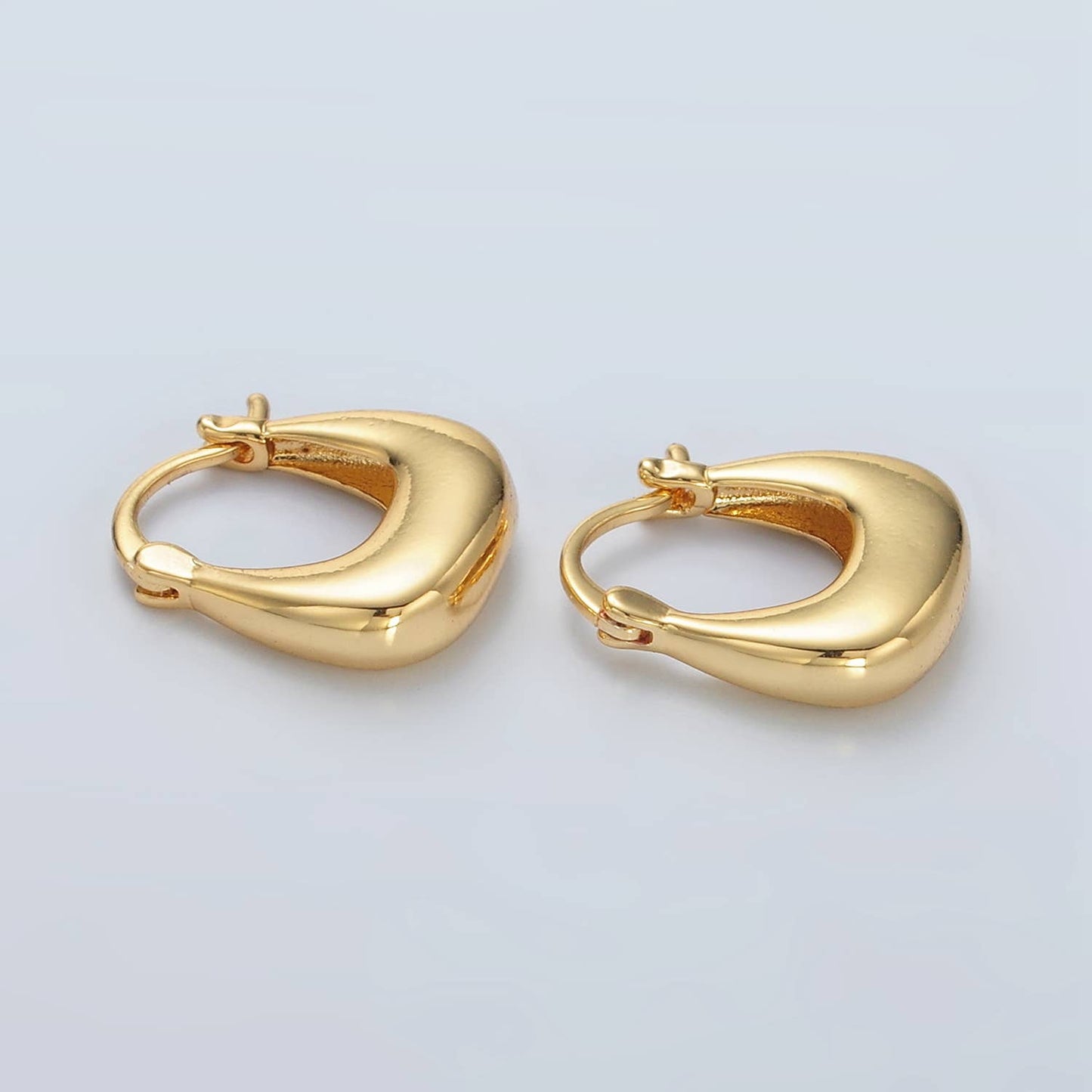 24K Gold Filled Dome Square Earrings