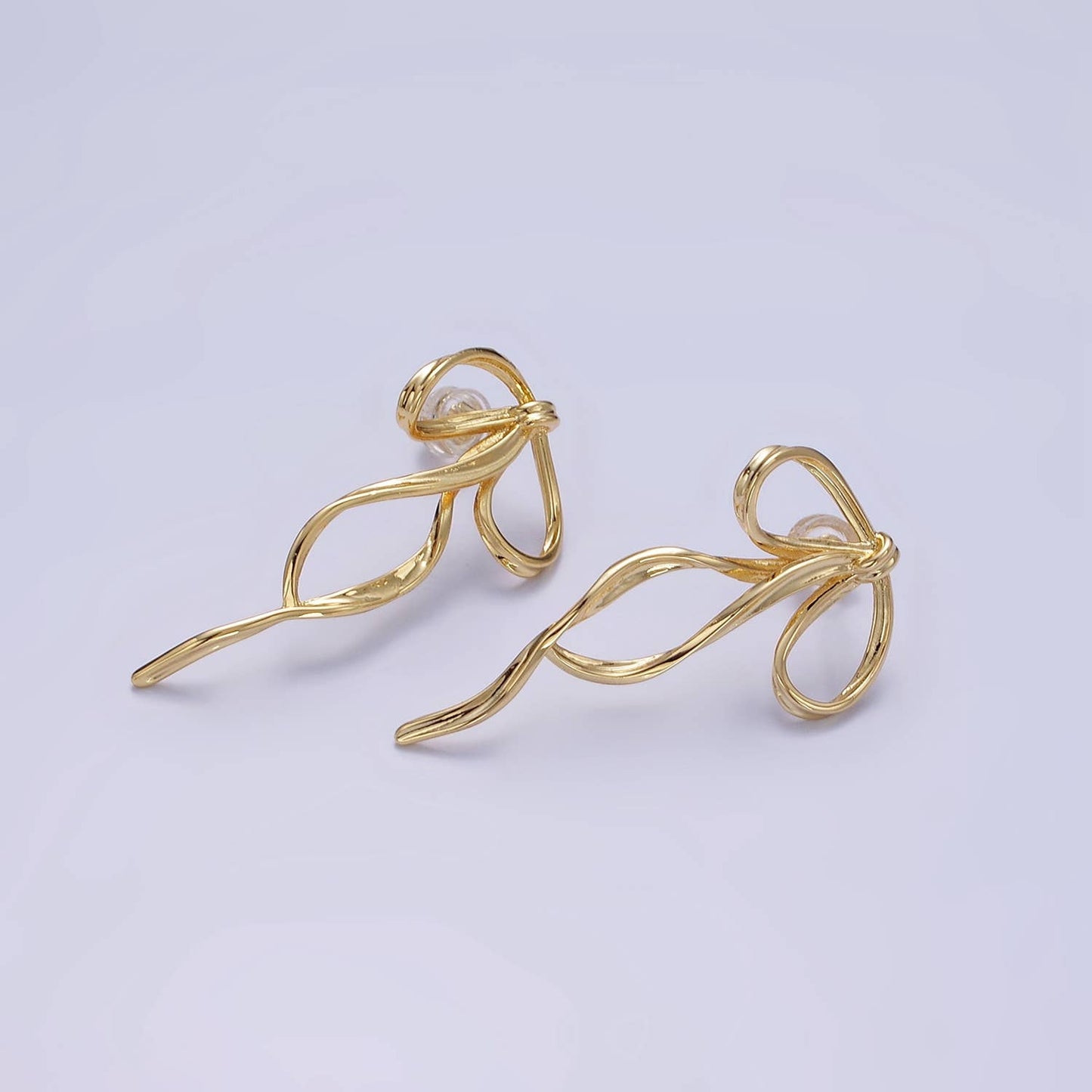 Ribbon Bow Stud Earrings