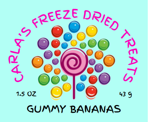 Freeze Dried Gummy Bananas