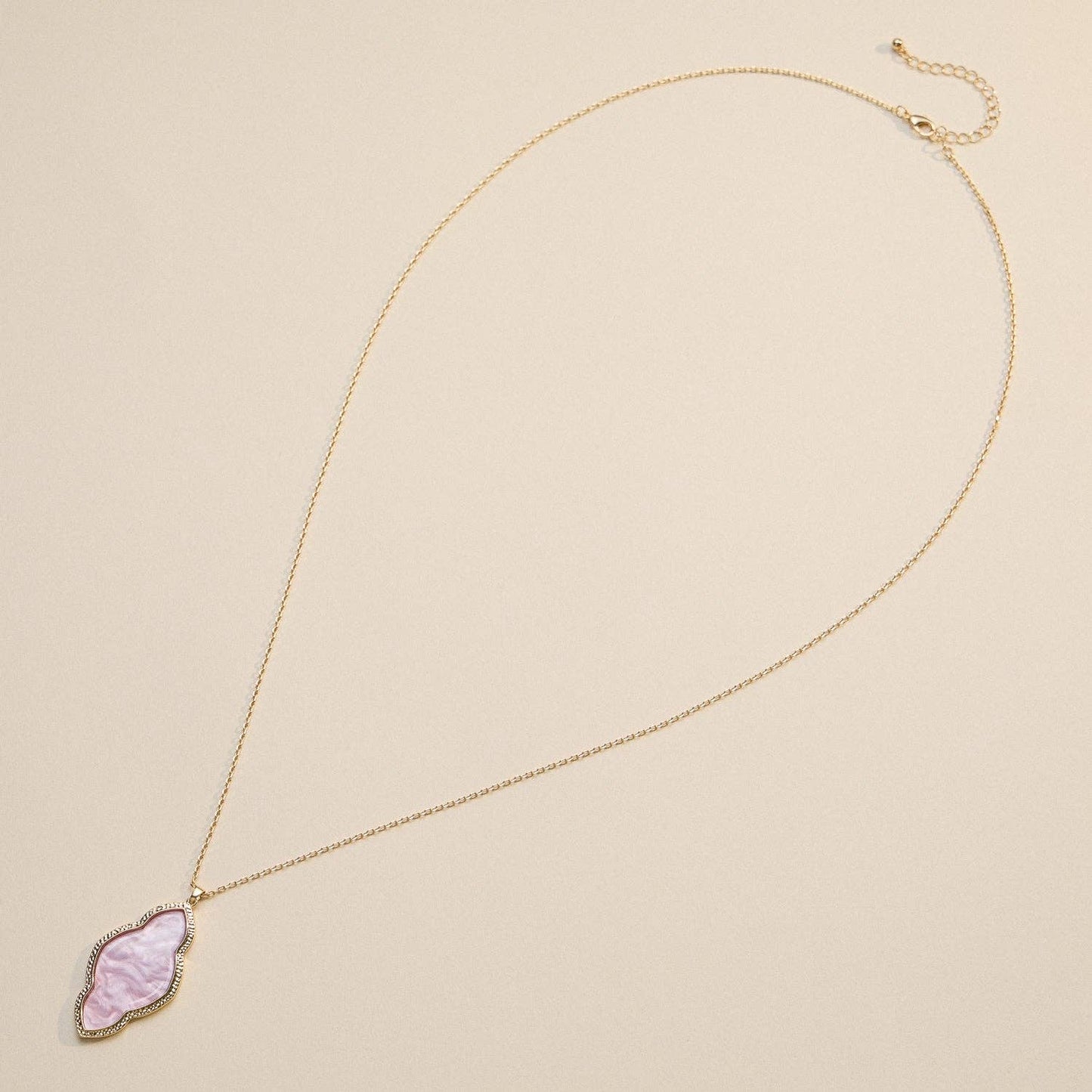 Iridescent Cloud-Shaped Pendant Necklace