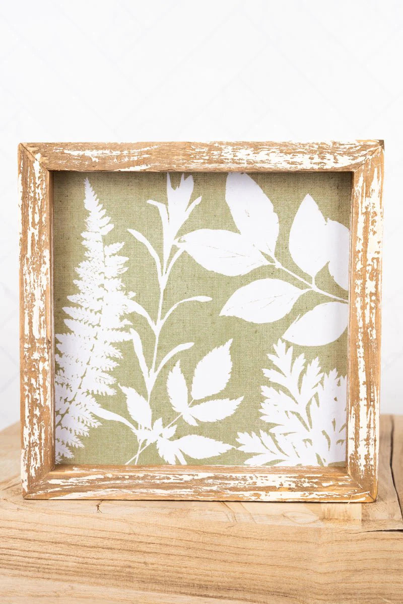 7 * 7 Wall Decor With White Washed Frame