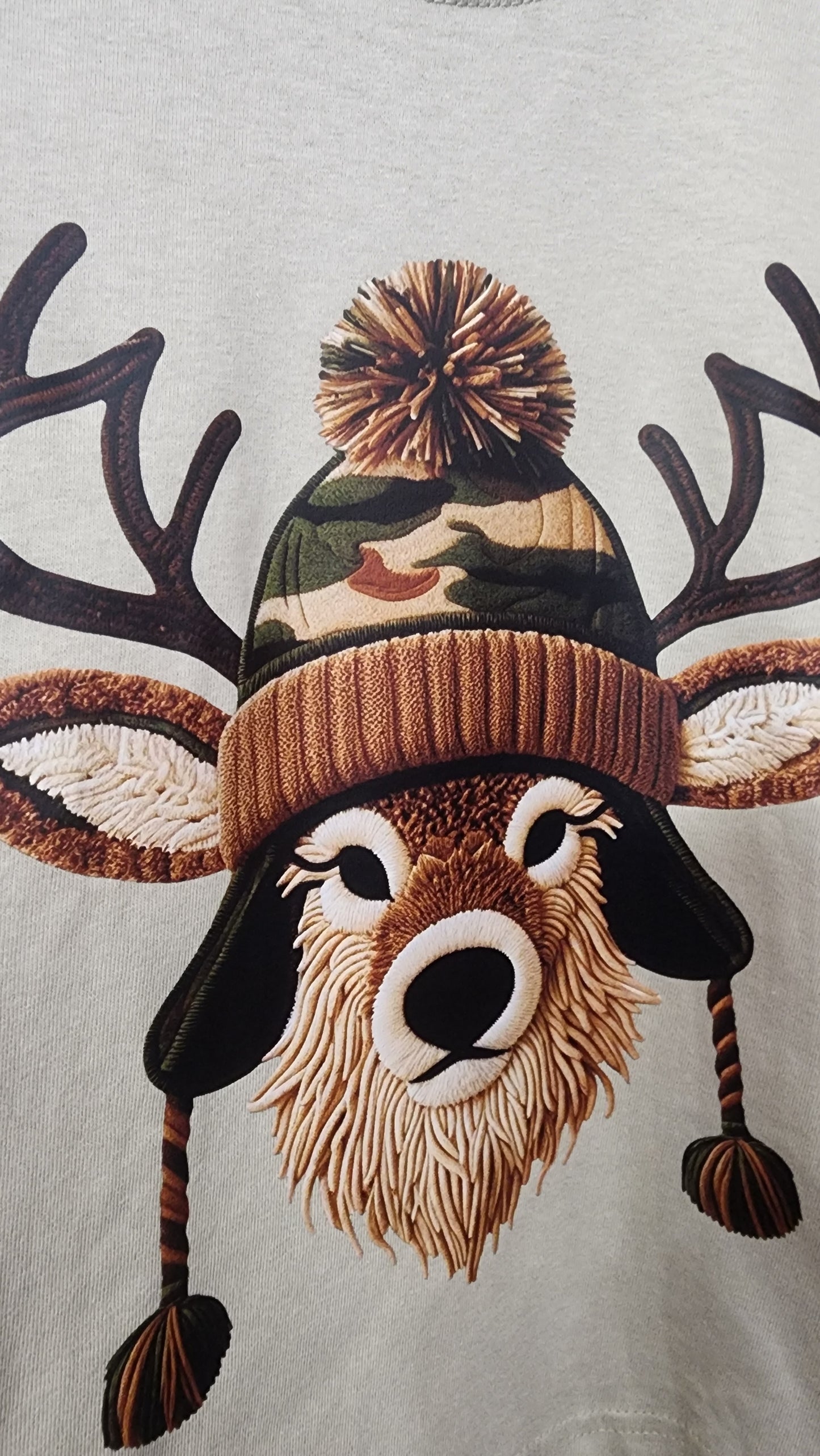 YOUTH Faux Crochet Camo Deer