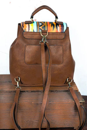 Desert Dusk Faux Leather Satchel Backpack