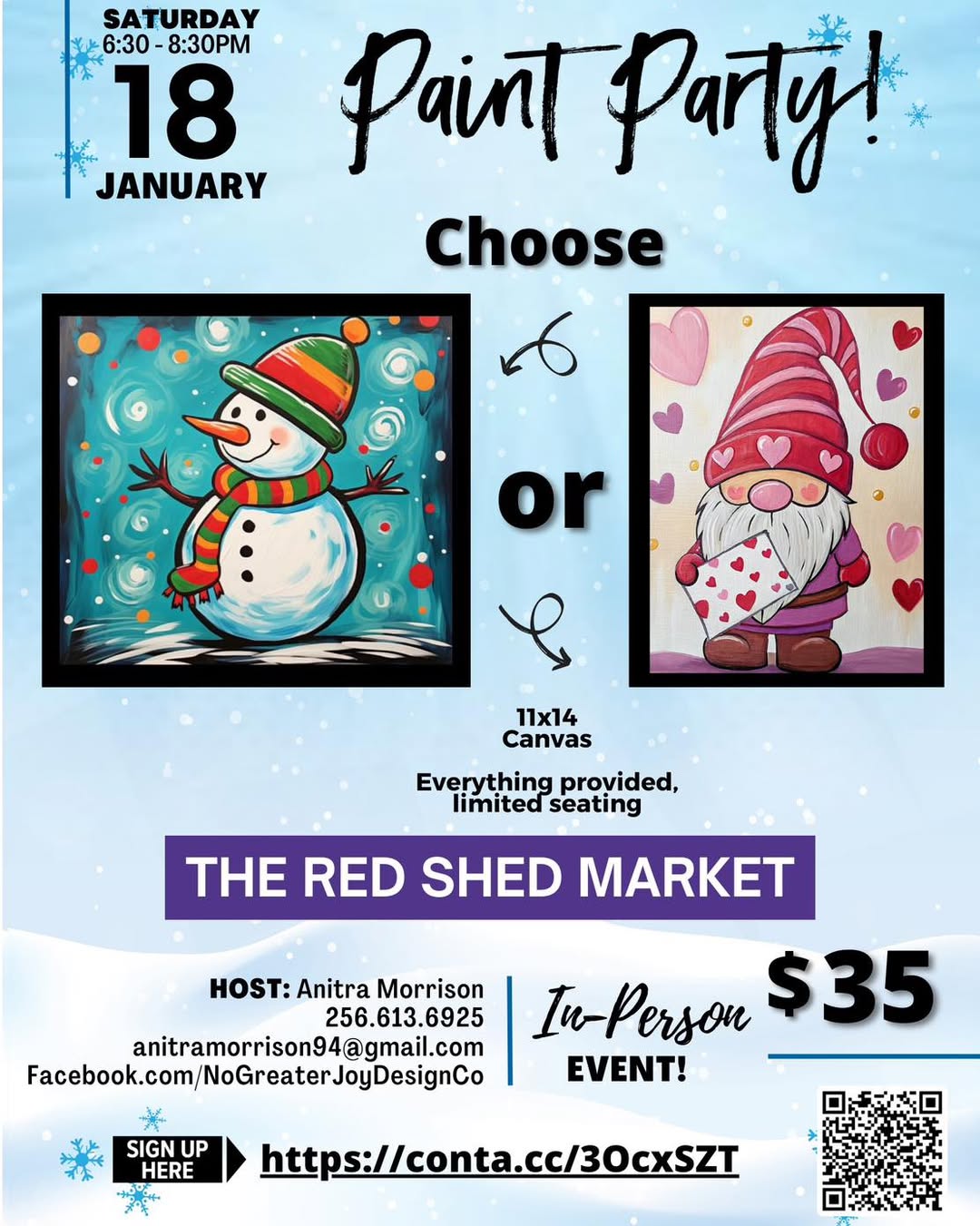 Paint a Snowman or Valentine Gnome