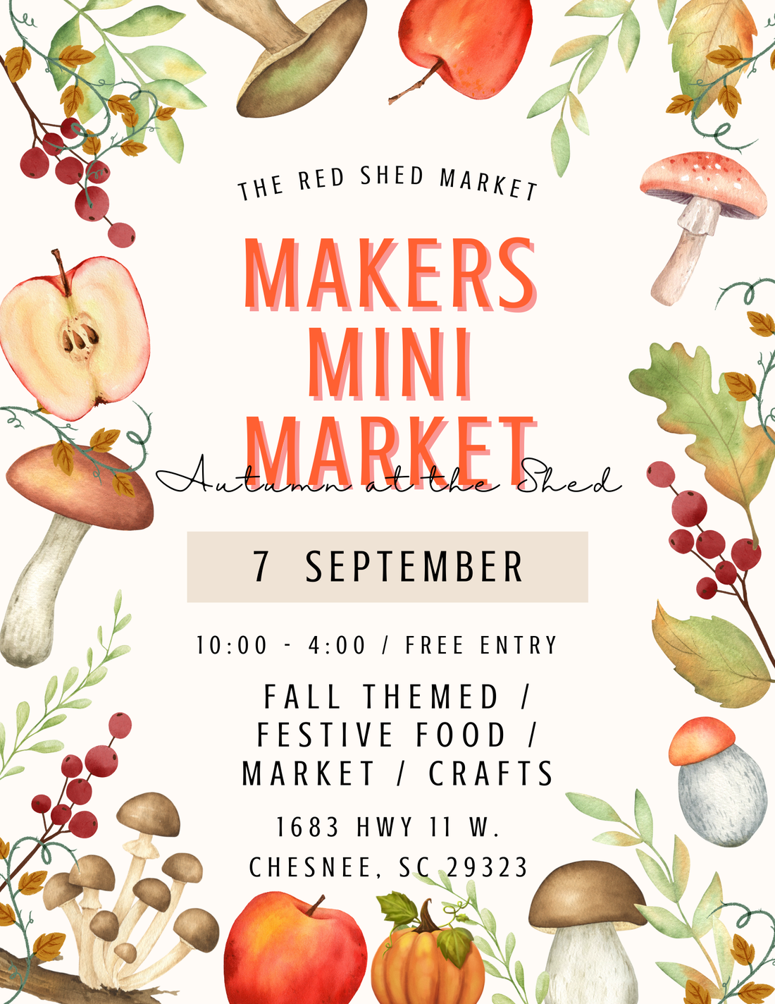 Makers Mini Market - Autumn At The Shed