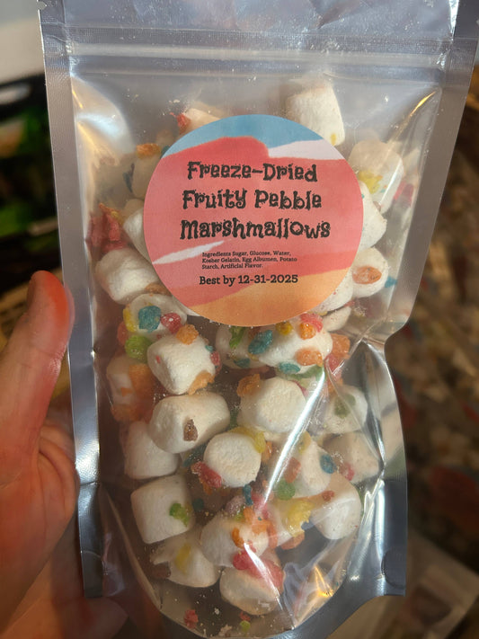 Freeze dried fruity pebble marshmallows 