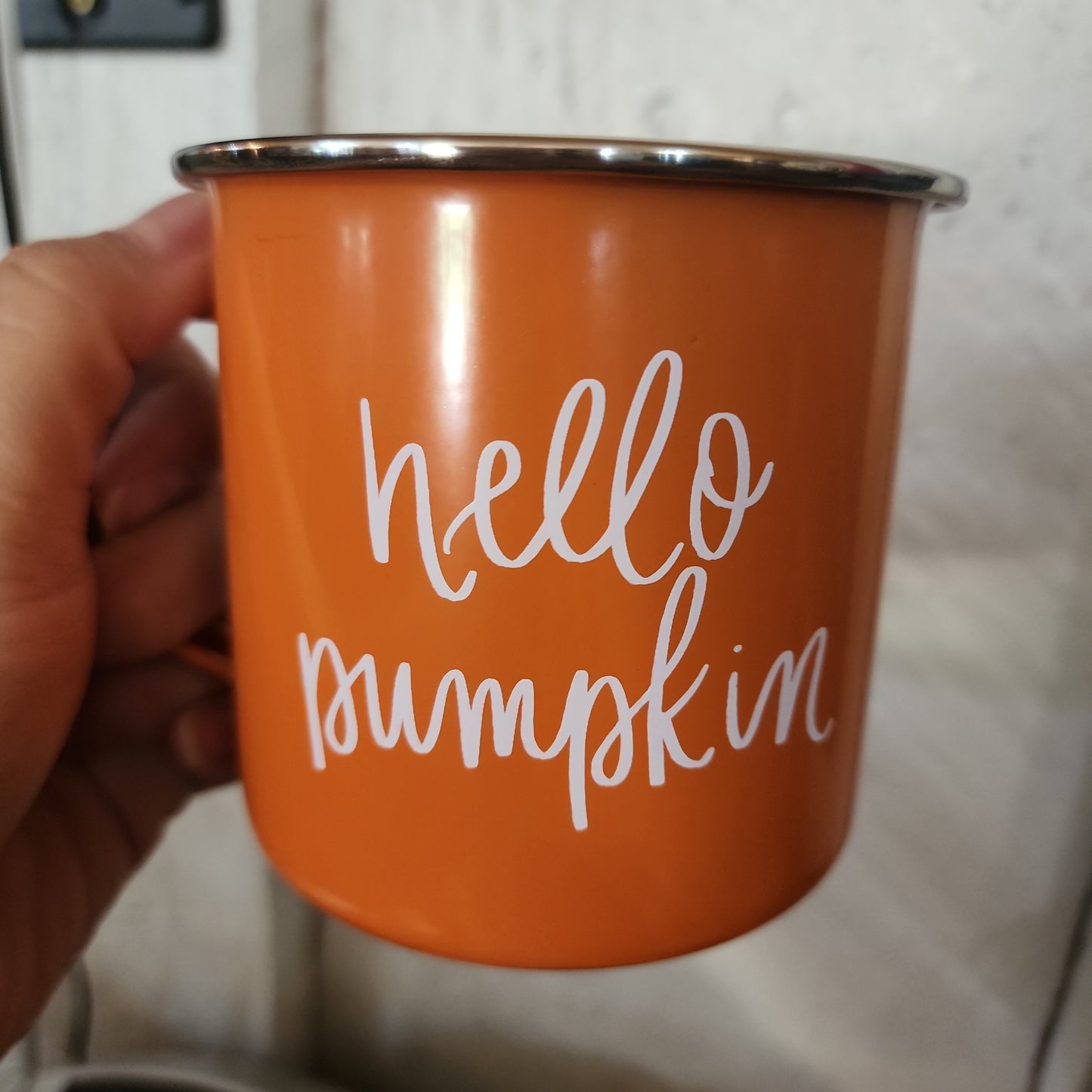 Hello Pumpkin campfire mug