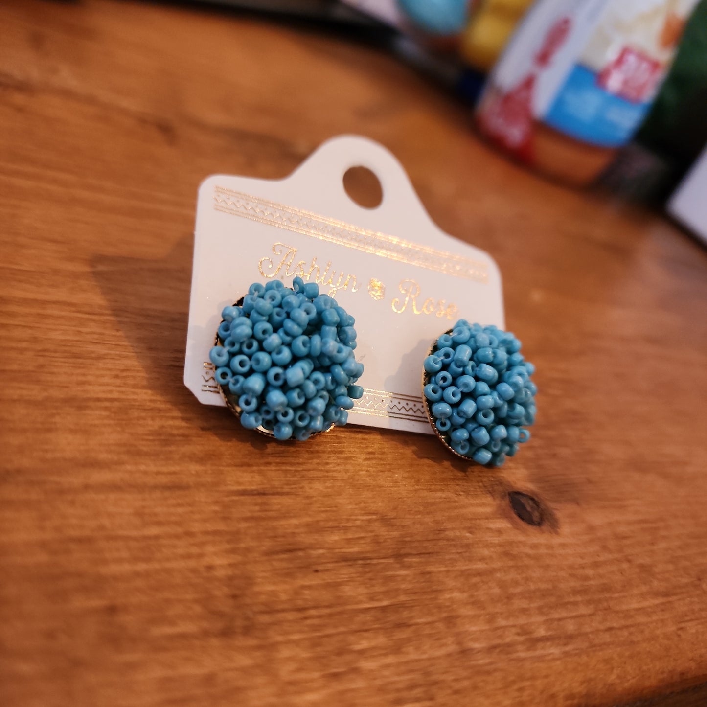 Throw the Confetti Stud Earrings, Turquoise
