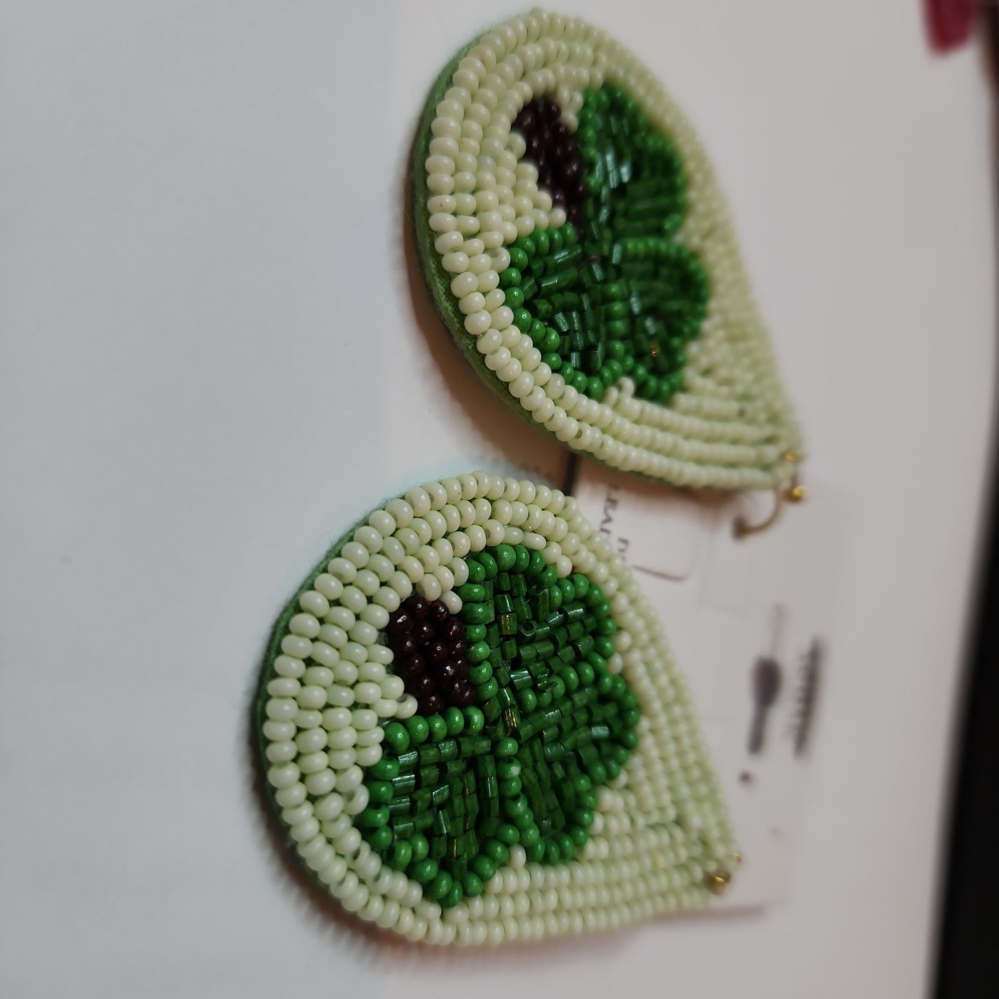Shamrock Seed Bead Earrings for St.Patrick's Day
