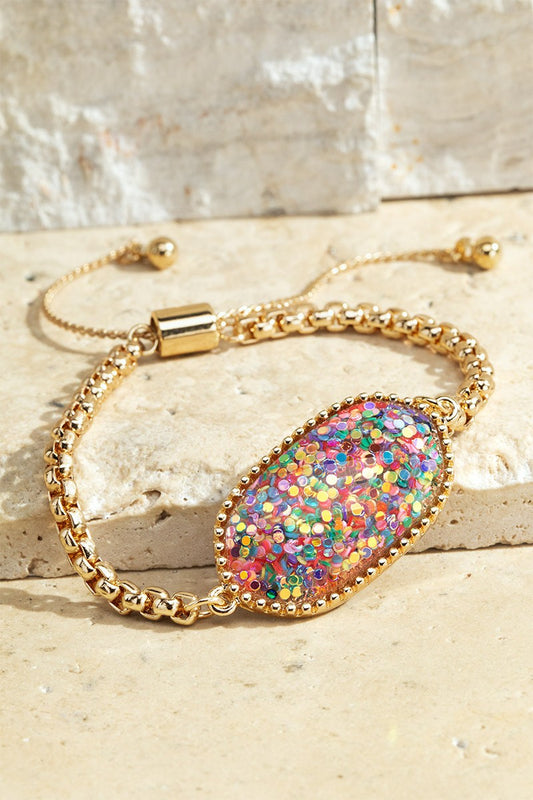 Glitter Acrylic Adjustable Bracelet