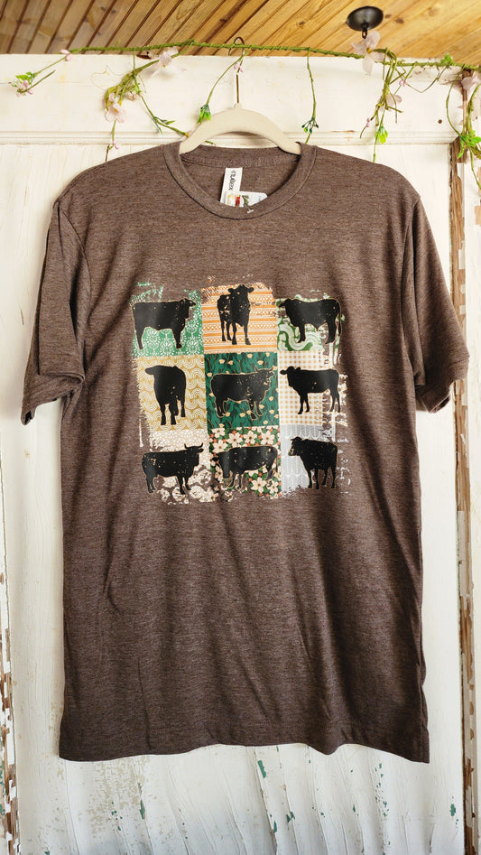 Western Vibes And Cow Delight Graphic Tee
