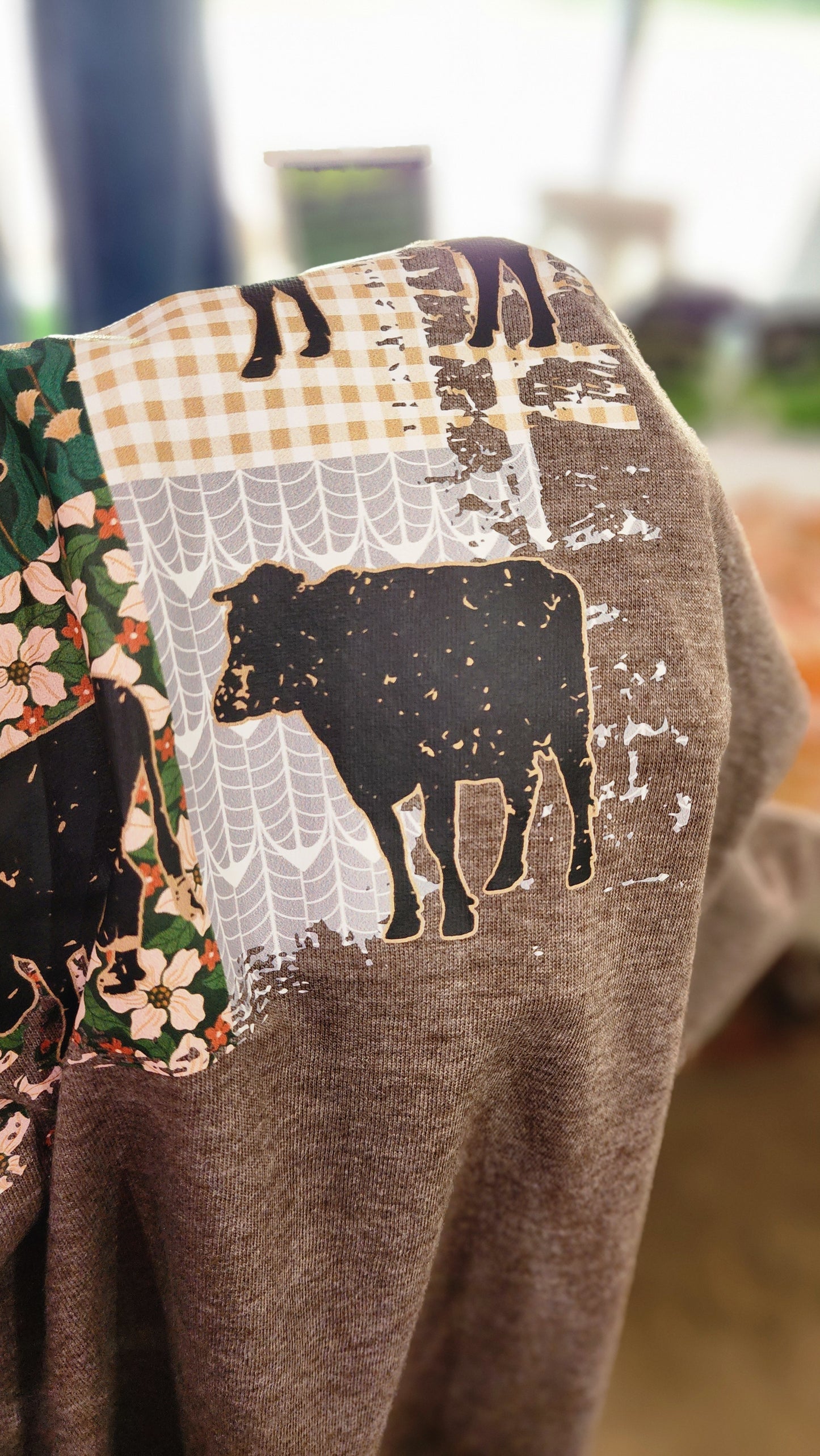 Western Vibes And Cow Delight Graphic Tee