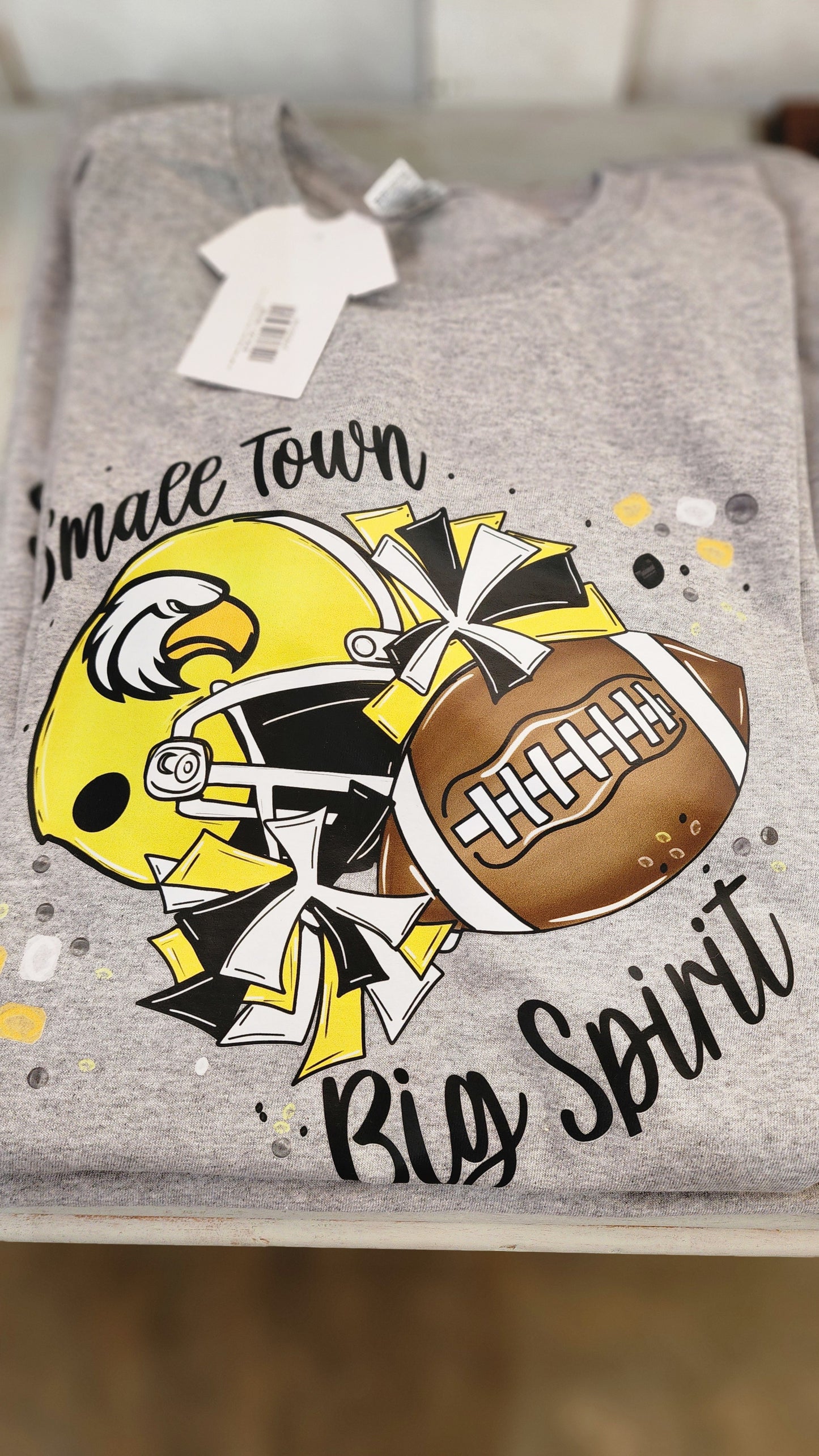 Small Town Big Spirit Grey Short Sleeve Tee