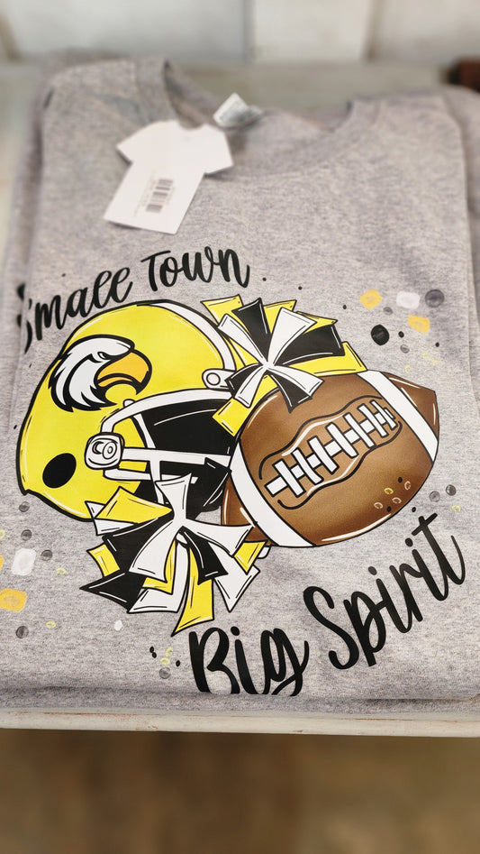 Small Town Big Spirit Grey Short Sleeve Tee