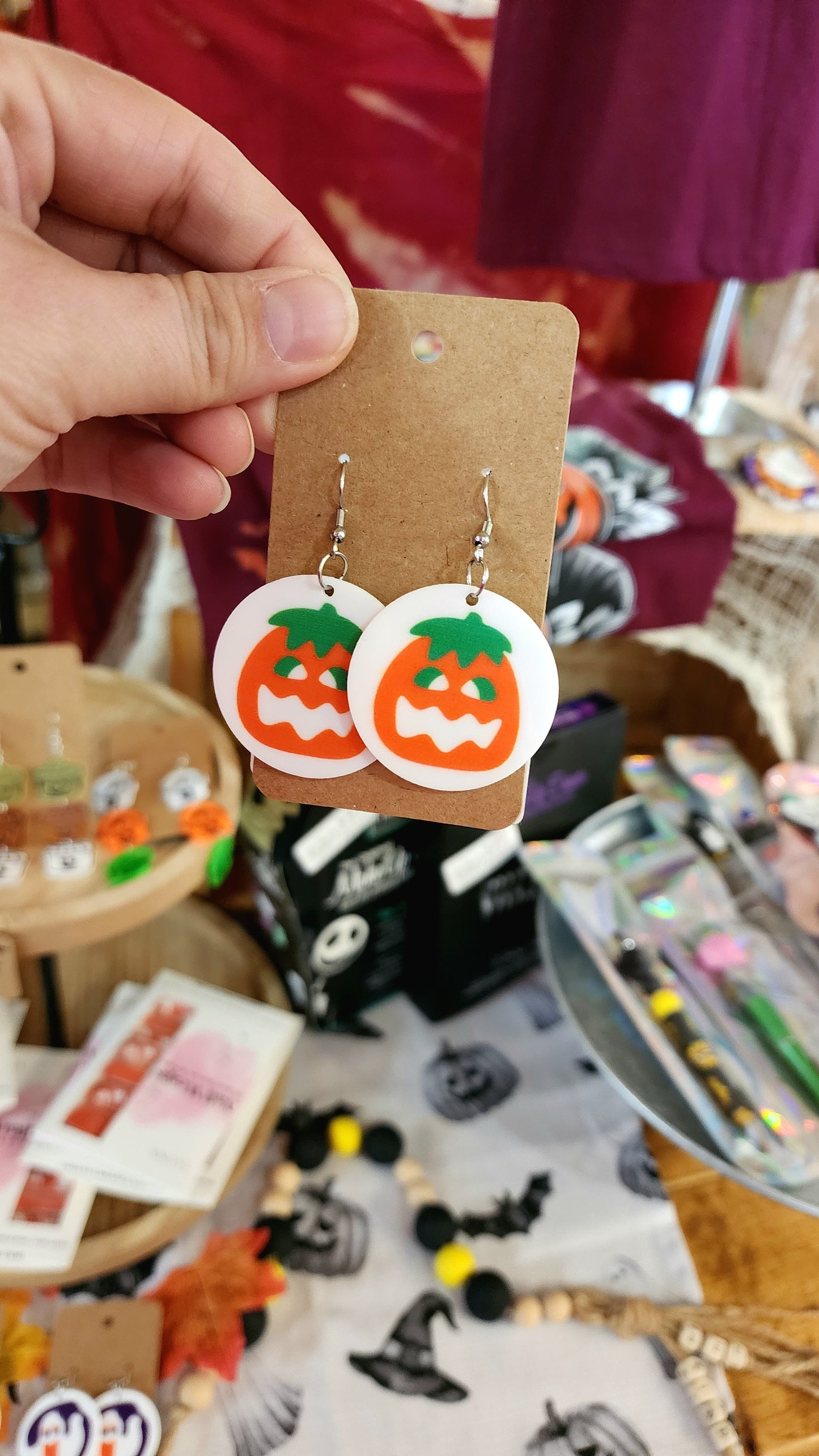 Halloween Cookie Dangle Earrings