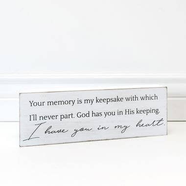 Wood Sign IN MEMORY
