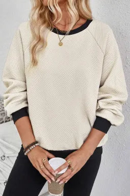 Jet Stream Long Sleeve Cream Top