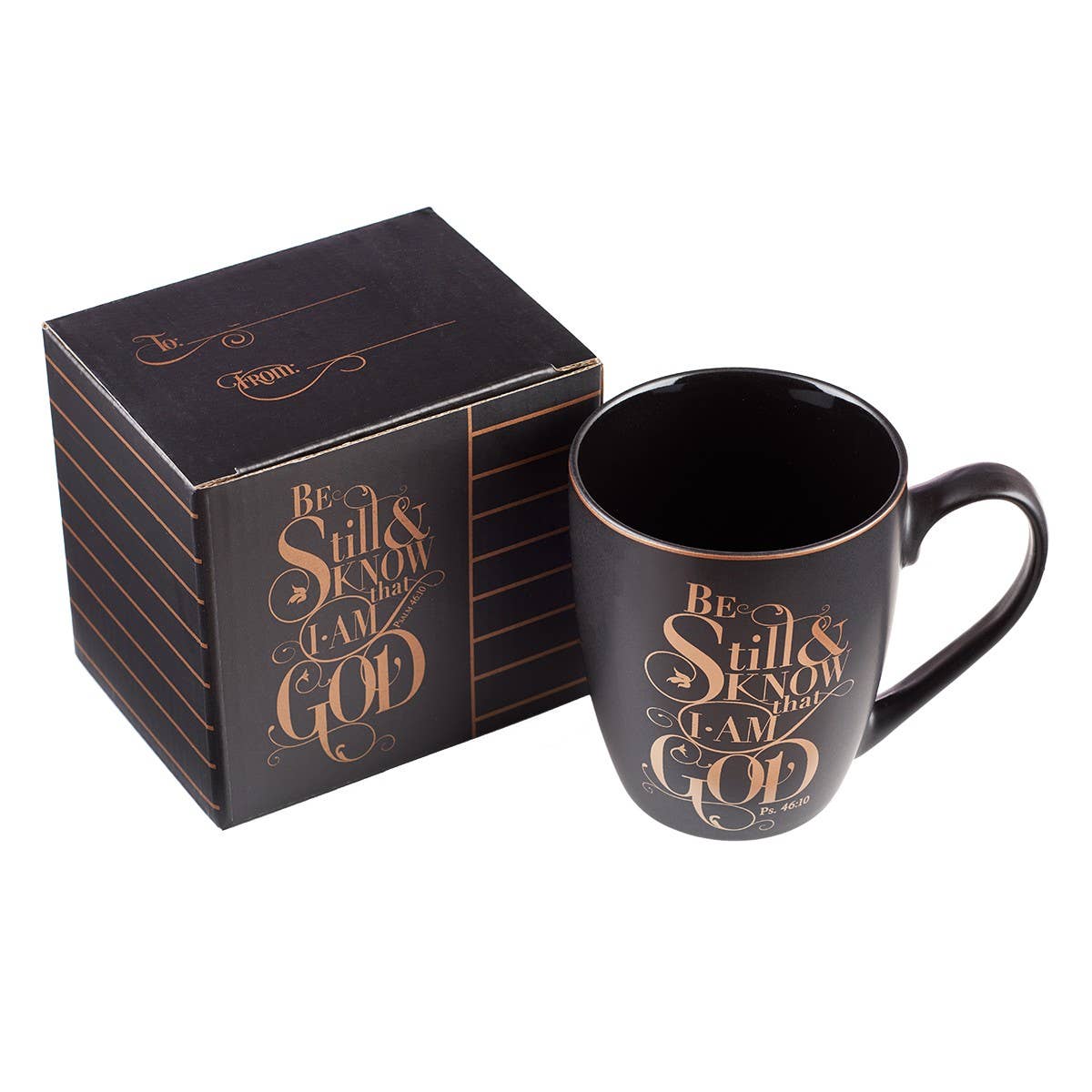 Be Still Shimmer Coffee Mug - Psalm 46:10
