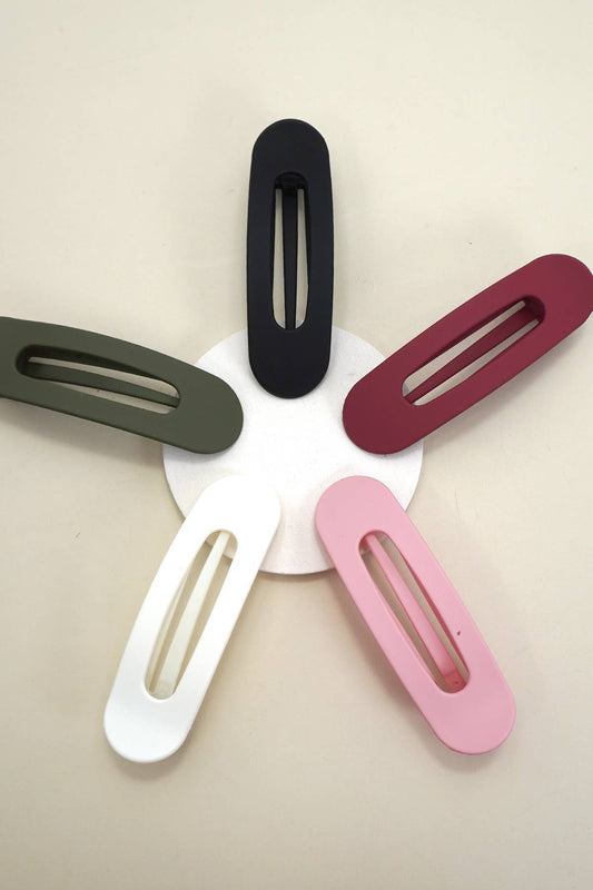 OVAL LAY DOWN FLAT HAIR CLAW CLIPS