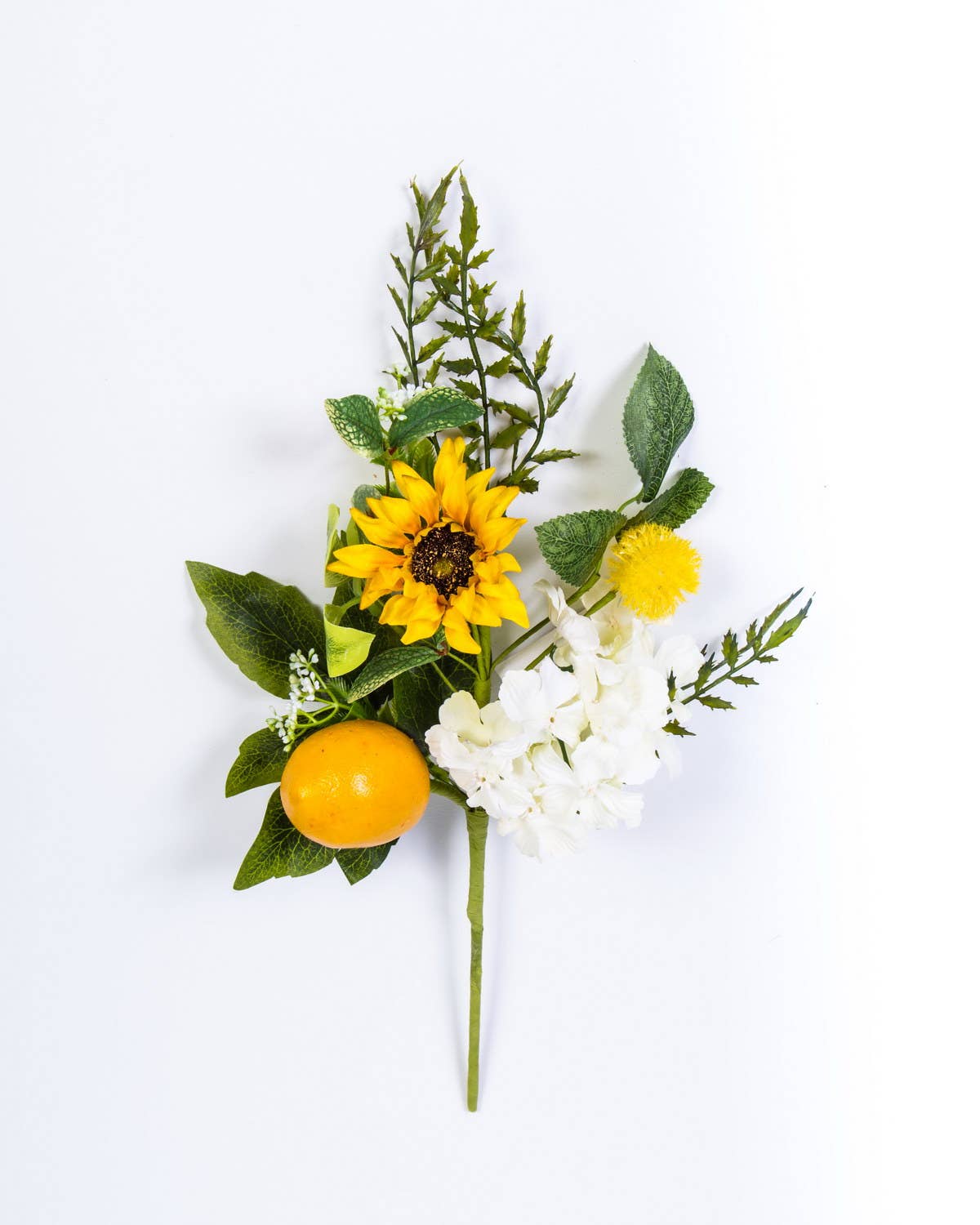 Sunflower Lemon Spray With Hydrangea, 18in