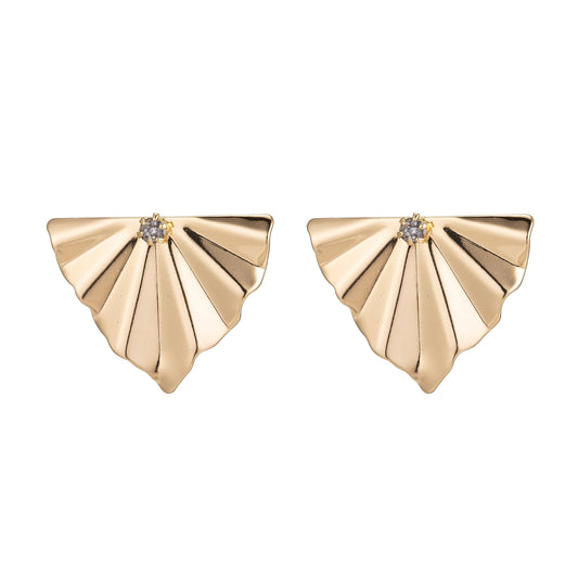 18k Gold Filled Wavy Earring