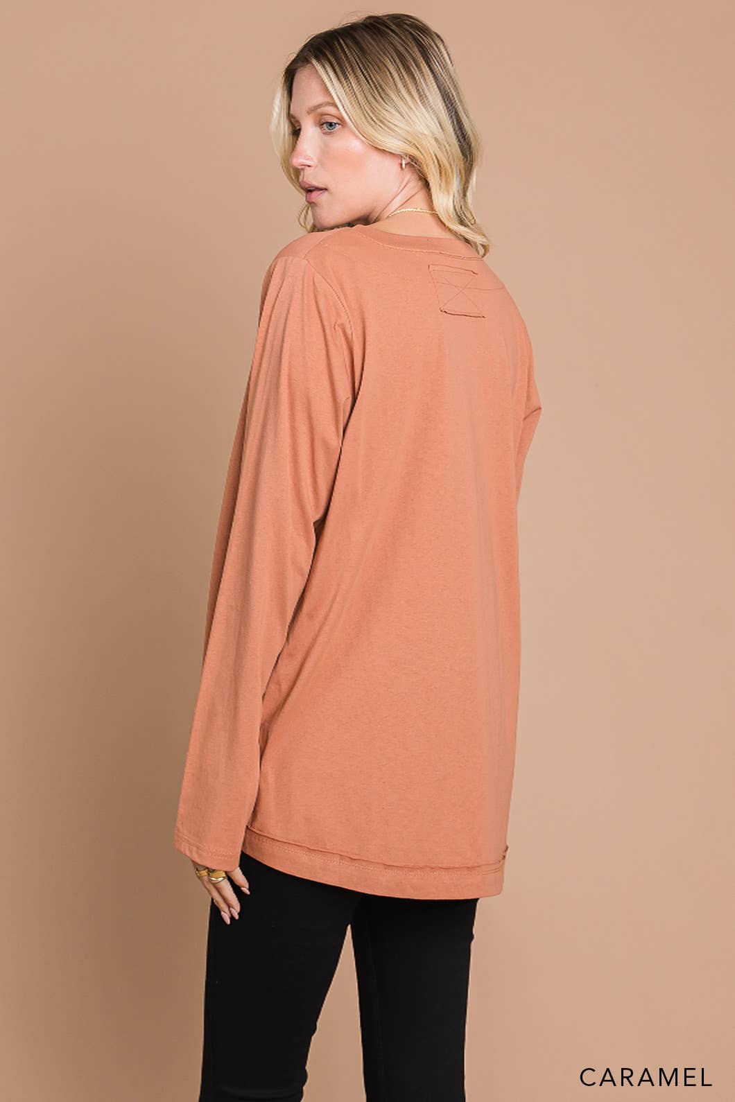 Washed Cotton Knit Top for Women