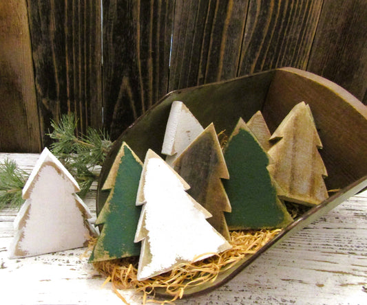 Wood Christmas Tree Bowl Filler