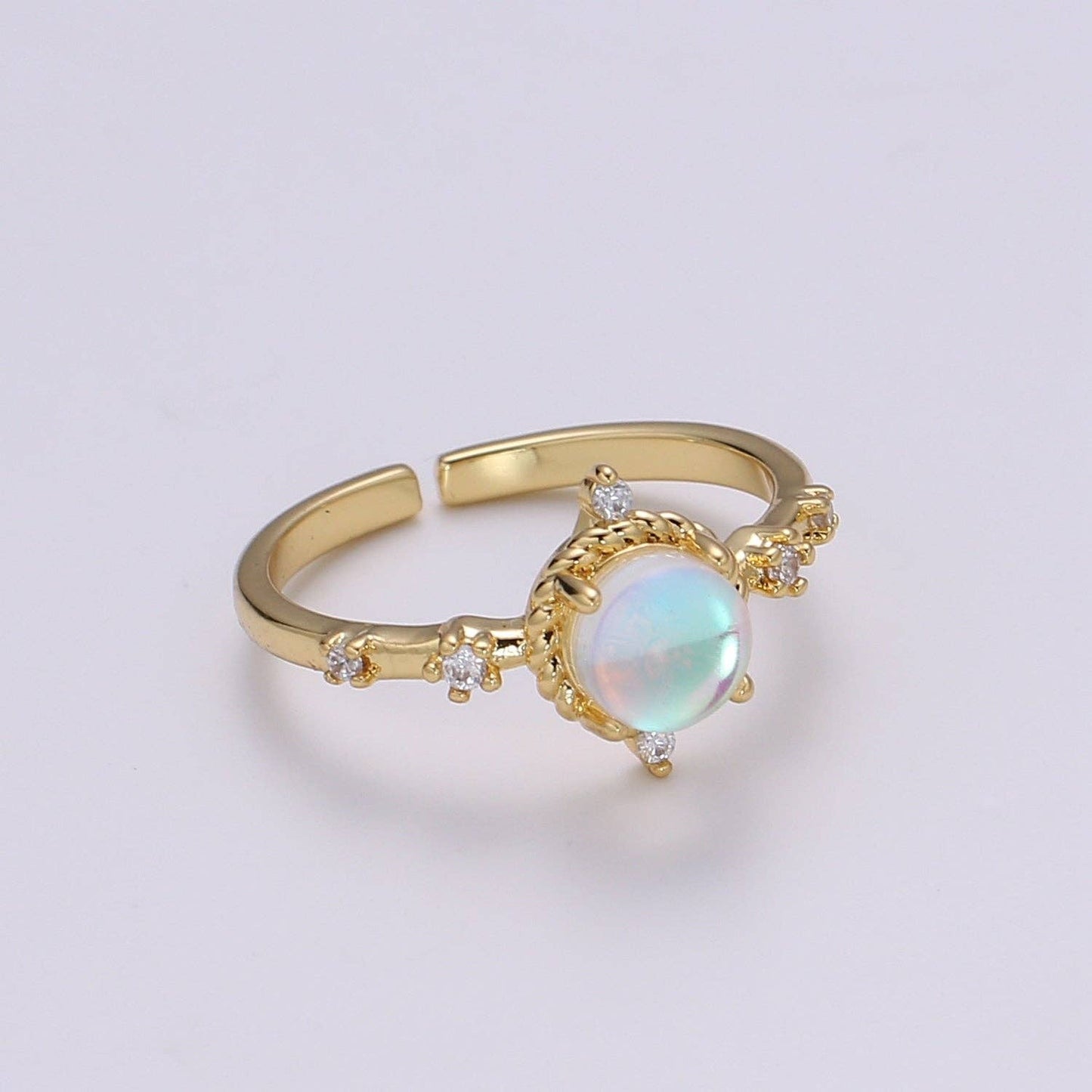 Dainty Monstone Celestial Adjustabtle Ring