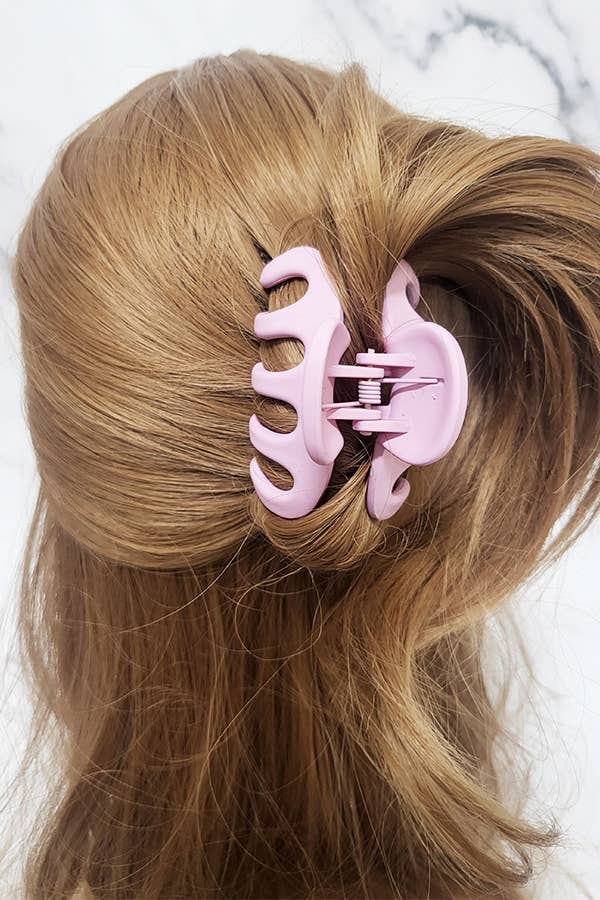 2 pcs Matte Color Hair Claw Clip